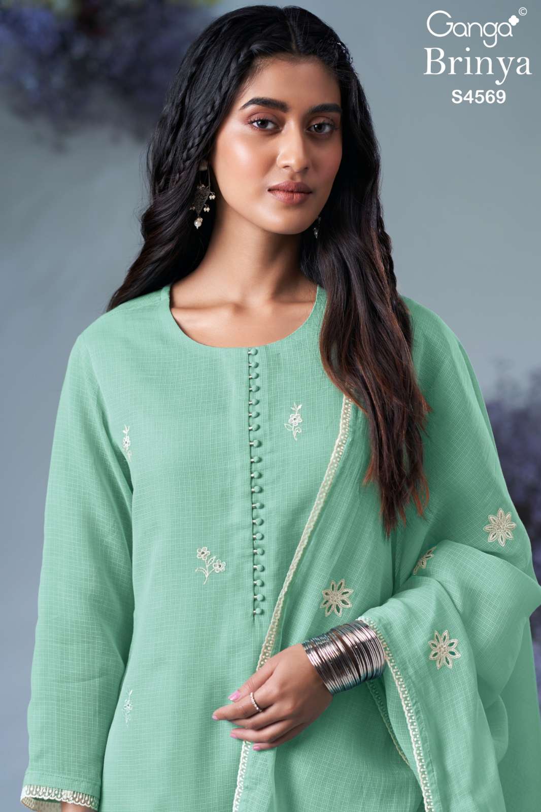 GANGA Brinya S4569 PREMIUM PURE BEMBERG KOTA DESIGNER SALWAR SUIT