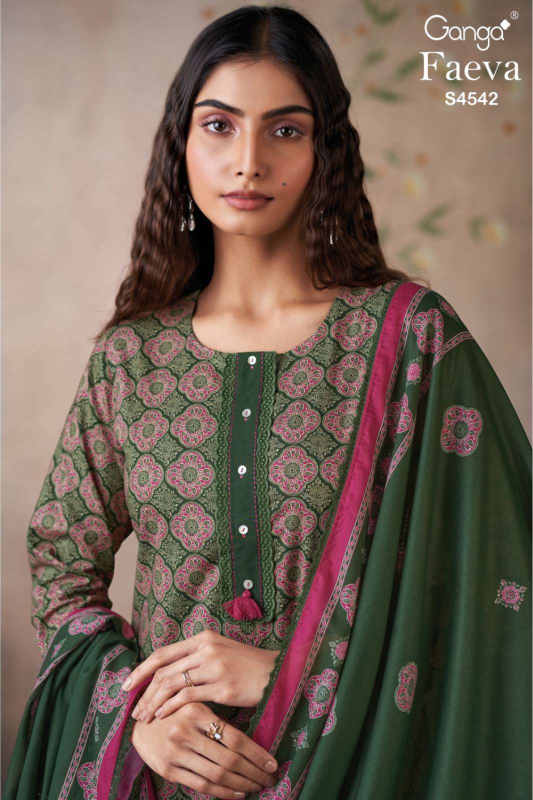 GANGA FAEVA S4542 PREMIUM COTTON PRINTED DESIGNER SALWAR SUIT