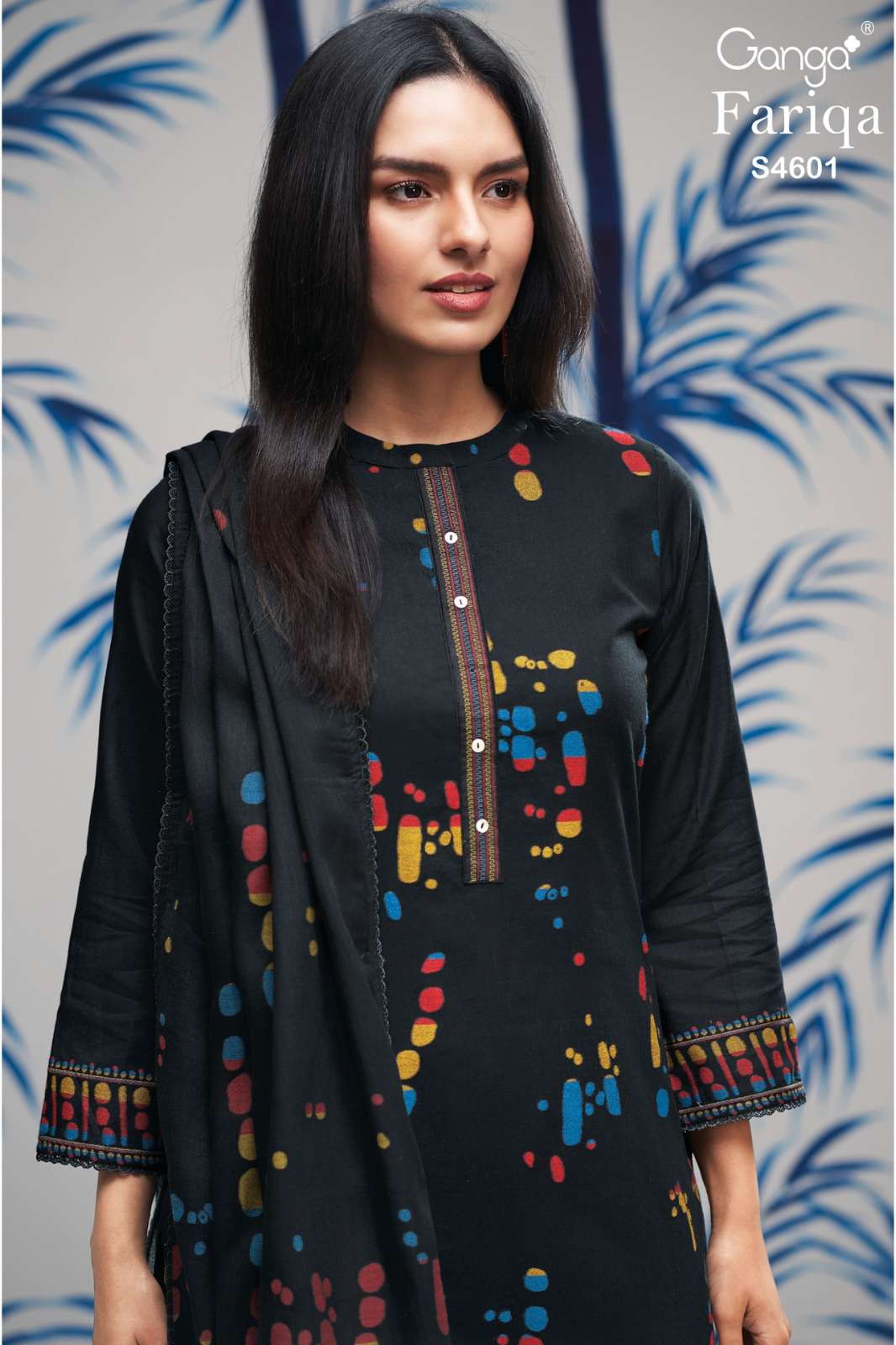 GANGA Fariqa S4601 PREMIUM COTTON JACQUARD DESIGNER SALWAR SUIT