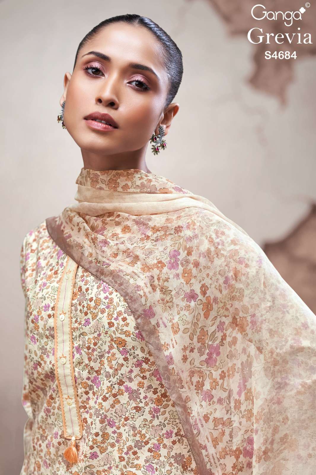 GANGA Grevia S4684 PREMIUM COTTON PRINTED DESIGNER SALWAR SUIT