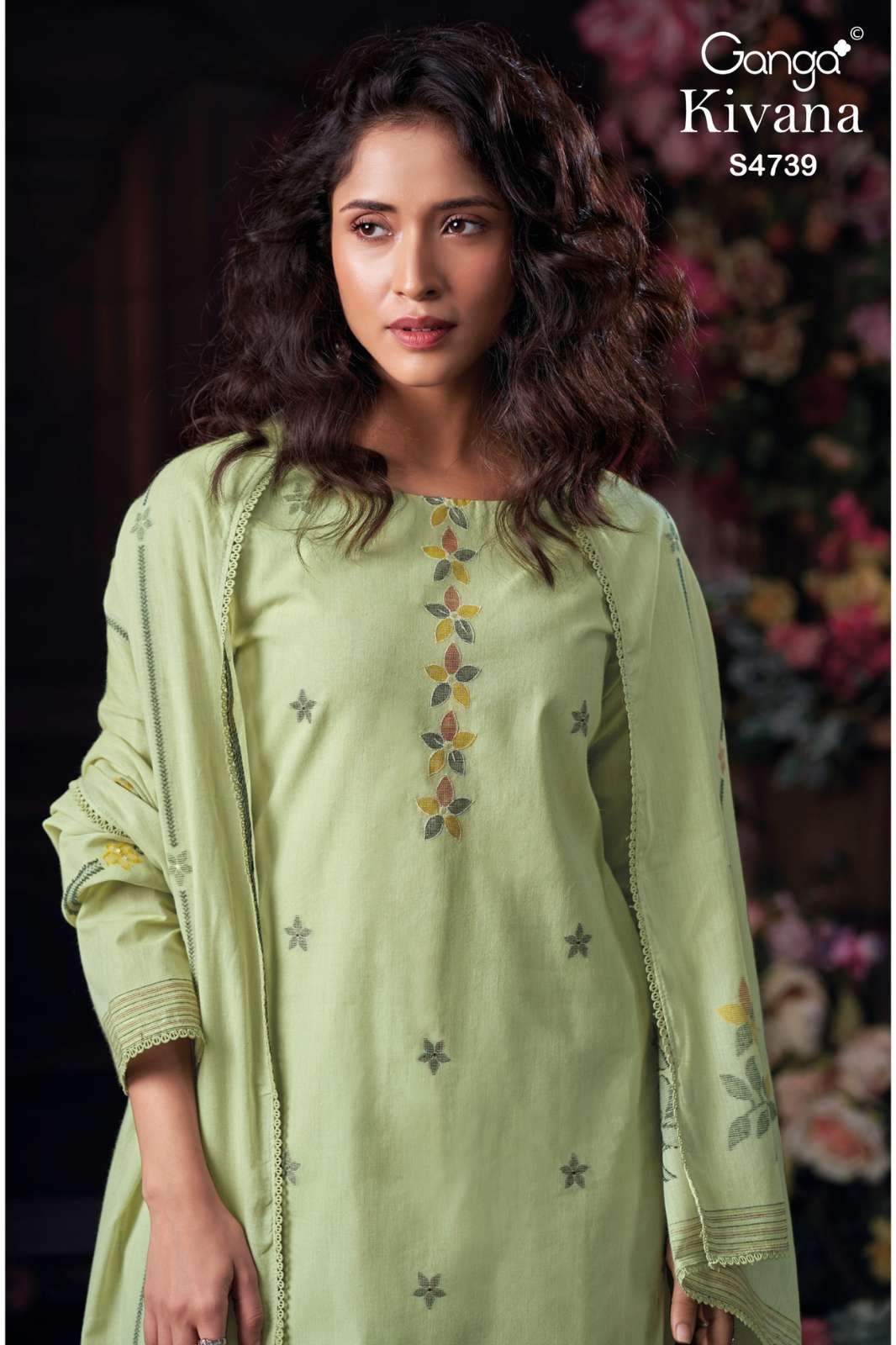 GANGA Kivana S4739 PREMIUM COTTON JACQUARD DESIGNER SALWAR SUIT