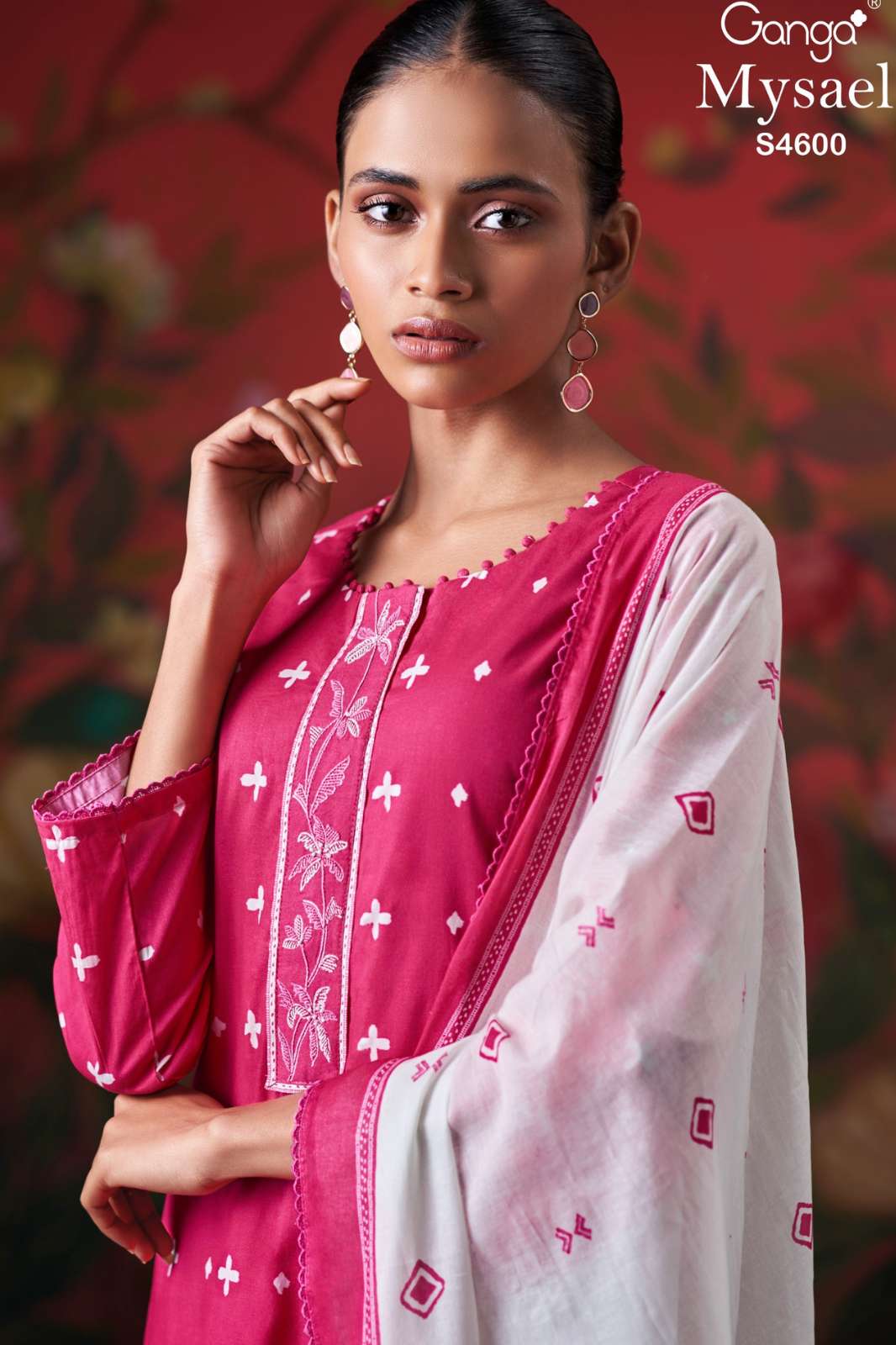 GANGA Mysael S4600 PREMIUM COTTON PRINTED DESIGNER SALWAR SUIT