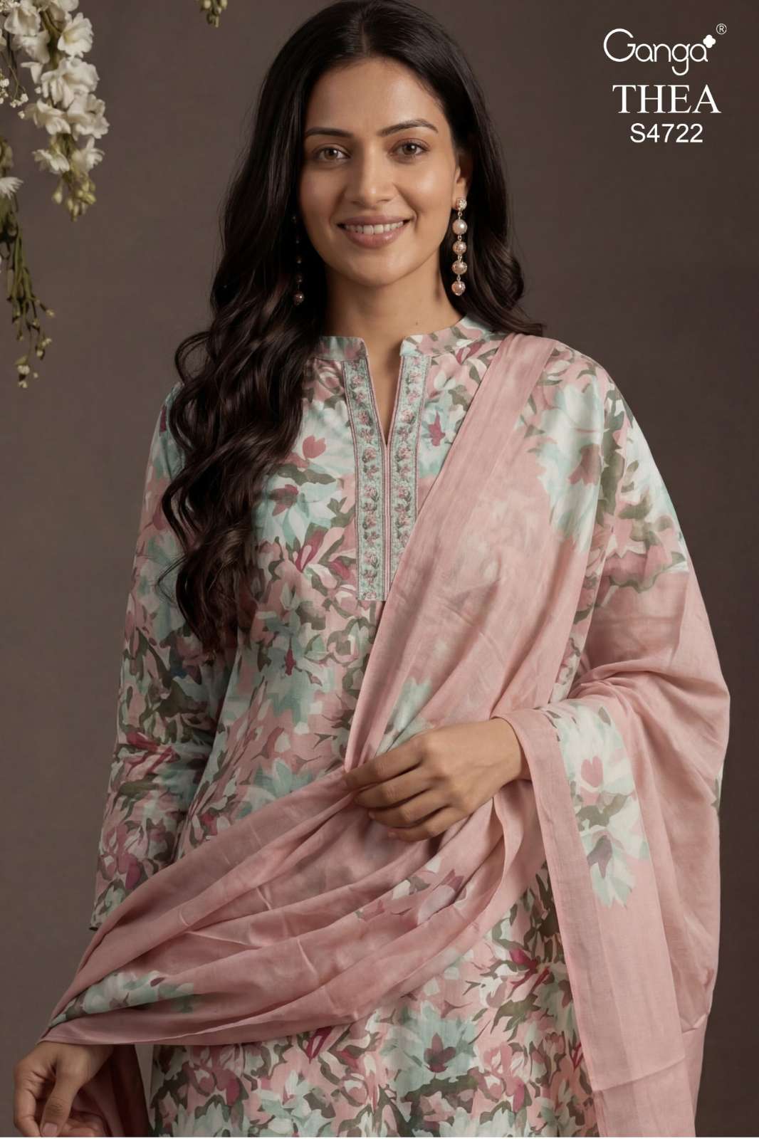GANGA THEA S4722 PREMIUM COTTON PRINTED DESIGNER SALWAR SUIT