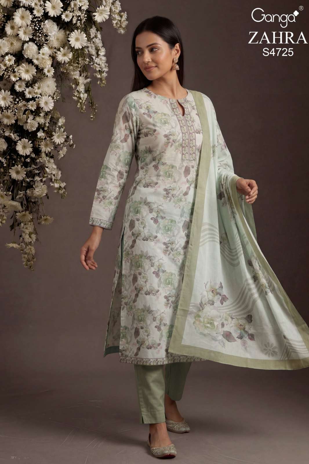 GANGA ZAHRA S4725 PREMIUM COTTON PRINTED DESIGNER SALWAR SUIT