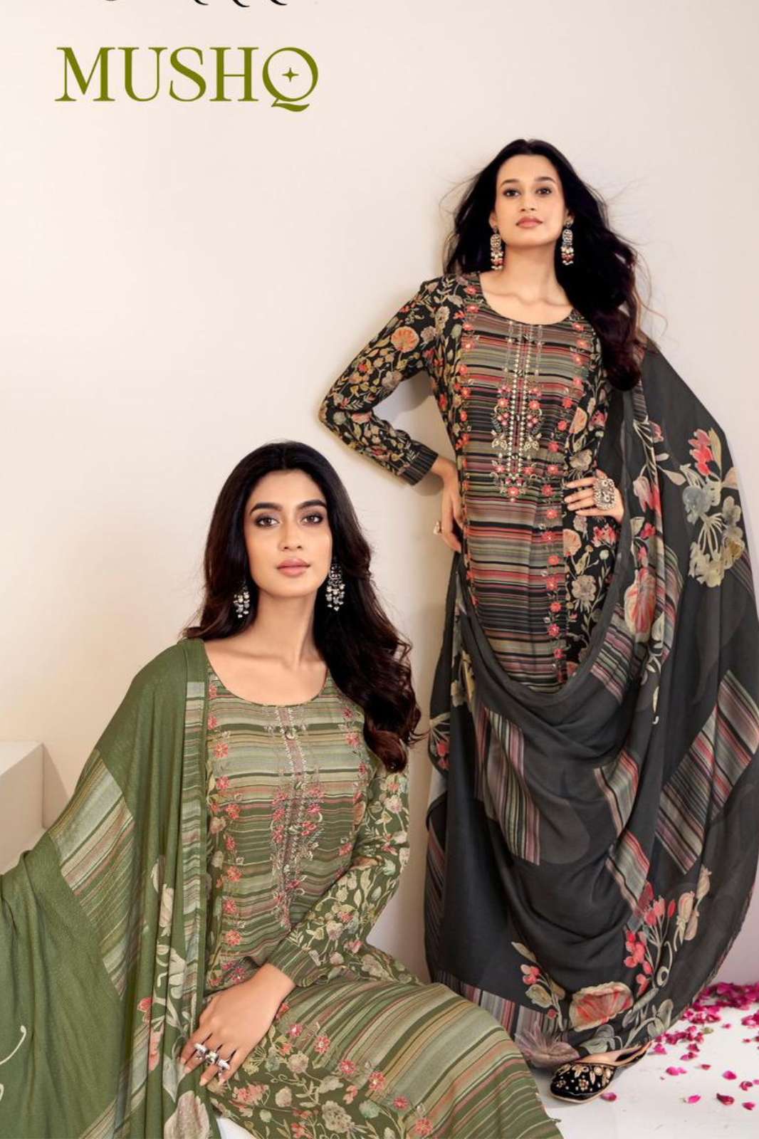 Glossy Mushq  Pure Lawn Cotton Digital Printed Designer Salwar Suit