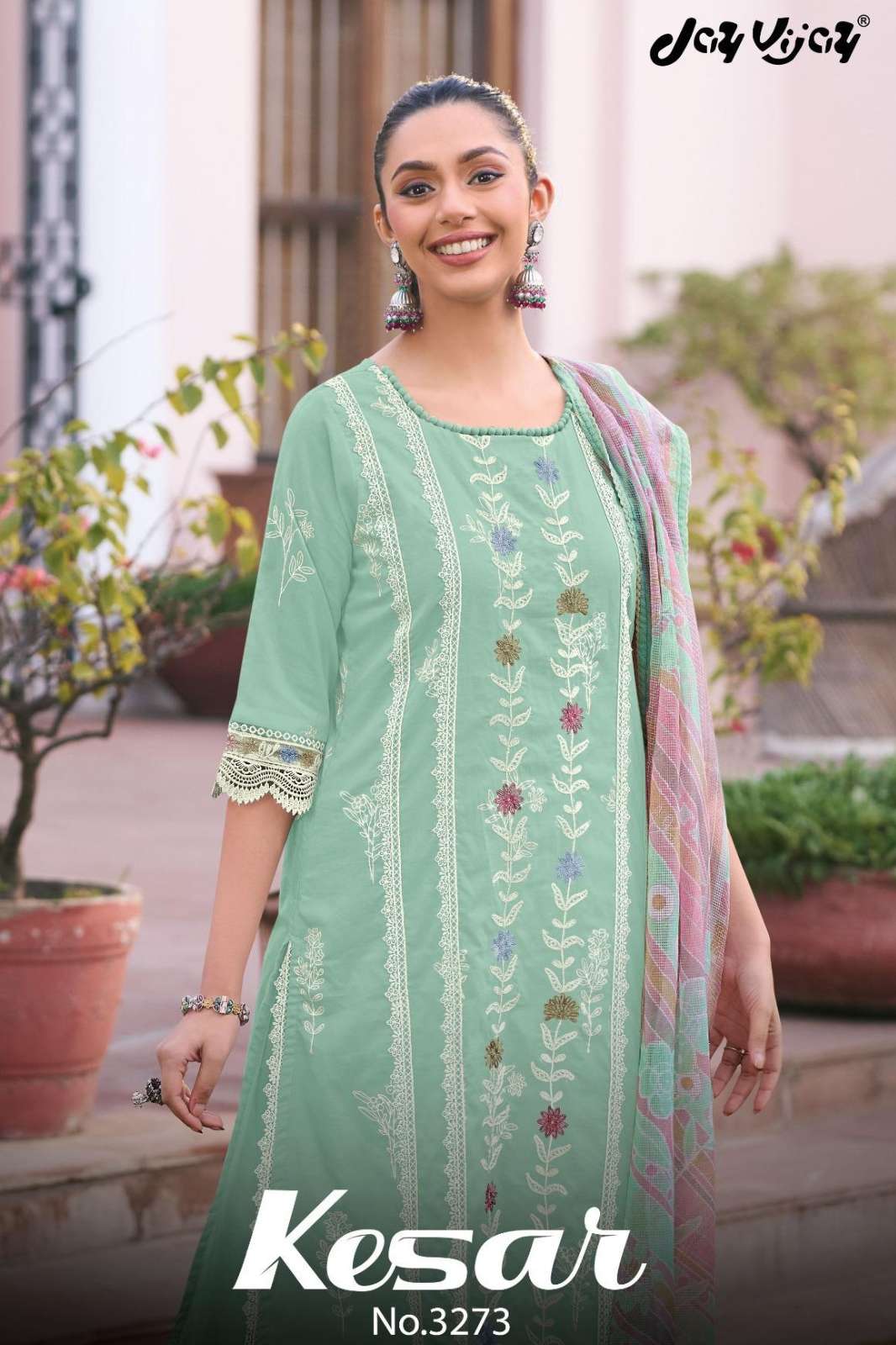 JAY VIJAY Kesar 3273 PURE COTTON HAND BLOCK PRINTED FANCY SALWAR SUIT