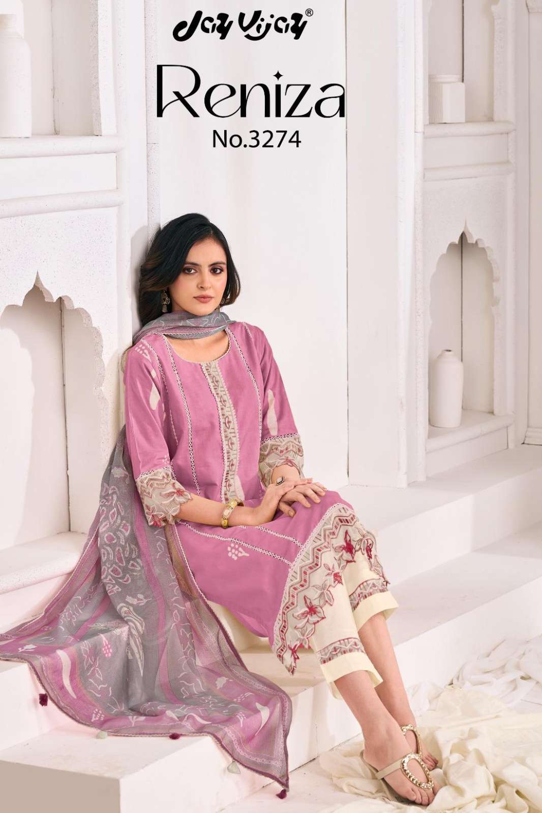 JAY VIJAY Reniza 3274 PURE COTTON HAND BLOCK PRINTED DESIGNER SALWAR SUIT