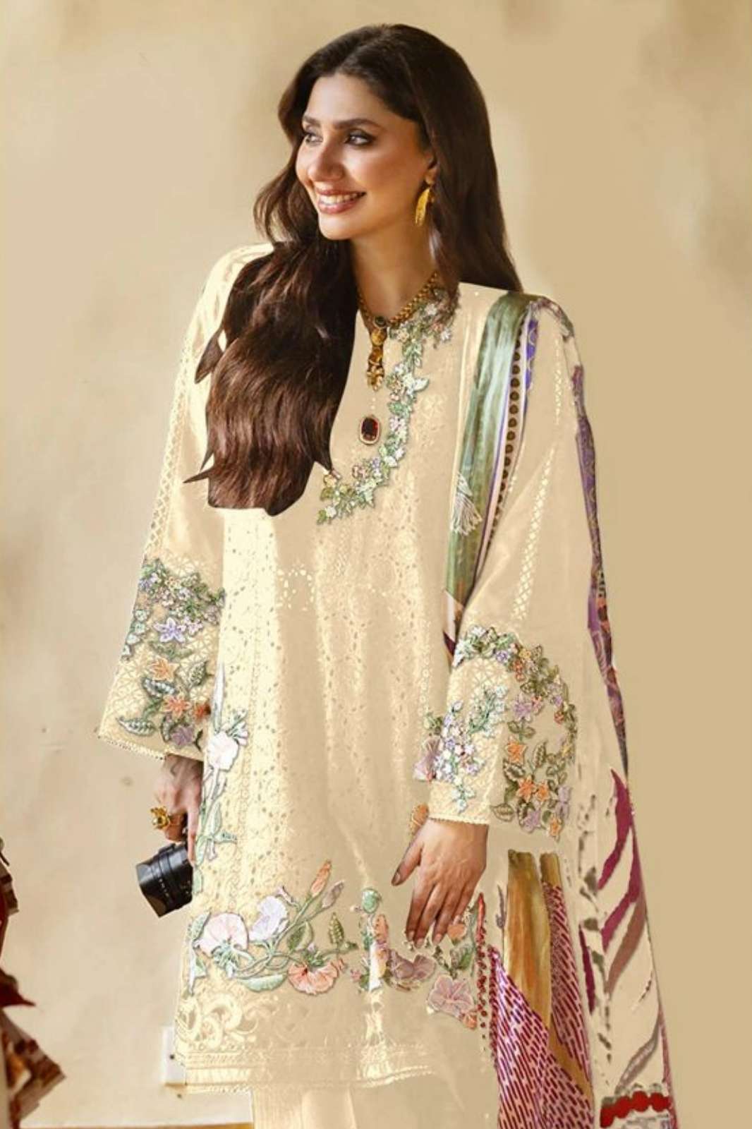 JT Textile JT 176 CAMBRIC COTTON Embroidered Suit
