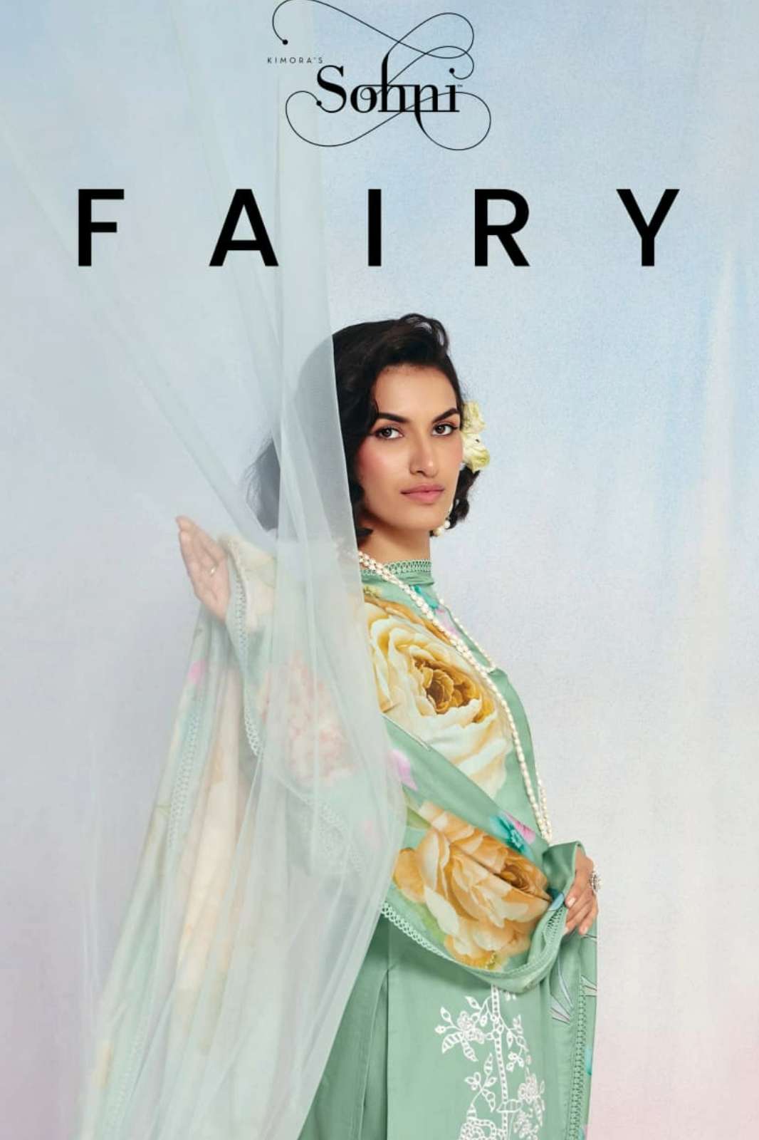 KIMORA FAIRY PURE COTTON LAWN DESIGNER RESHAM EMBROIDERY SALWAR SUIT