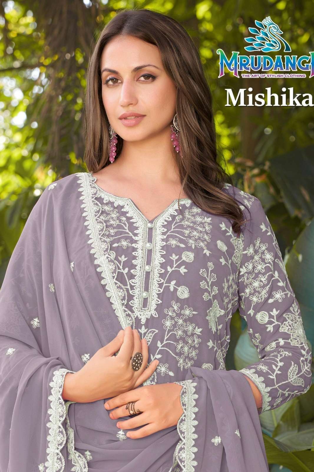 MRUDANGI MISHIKA READY TO WEAR REAL PREMIUM GEORGETTE HEAVY EMBROIDERED SUIT