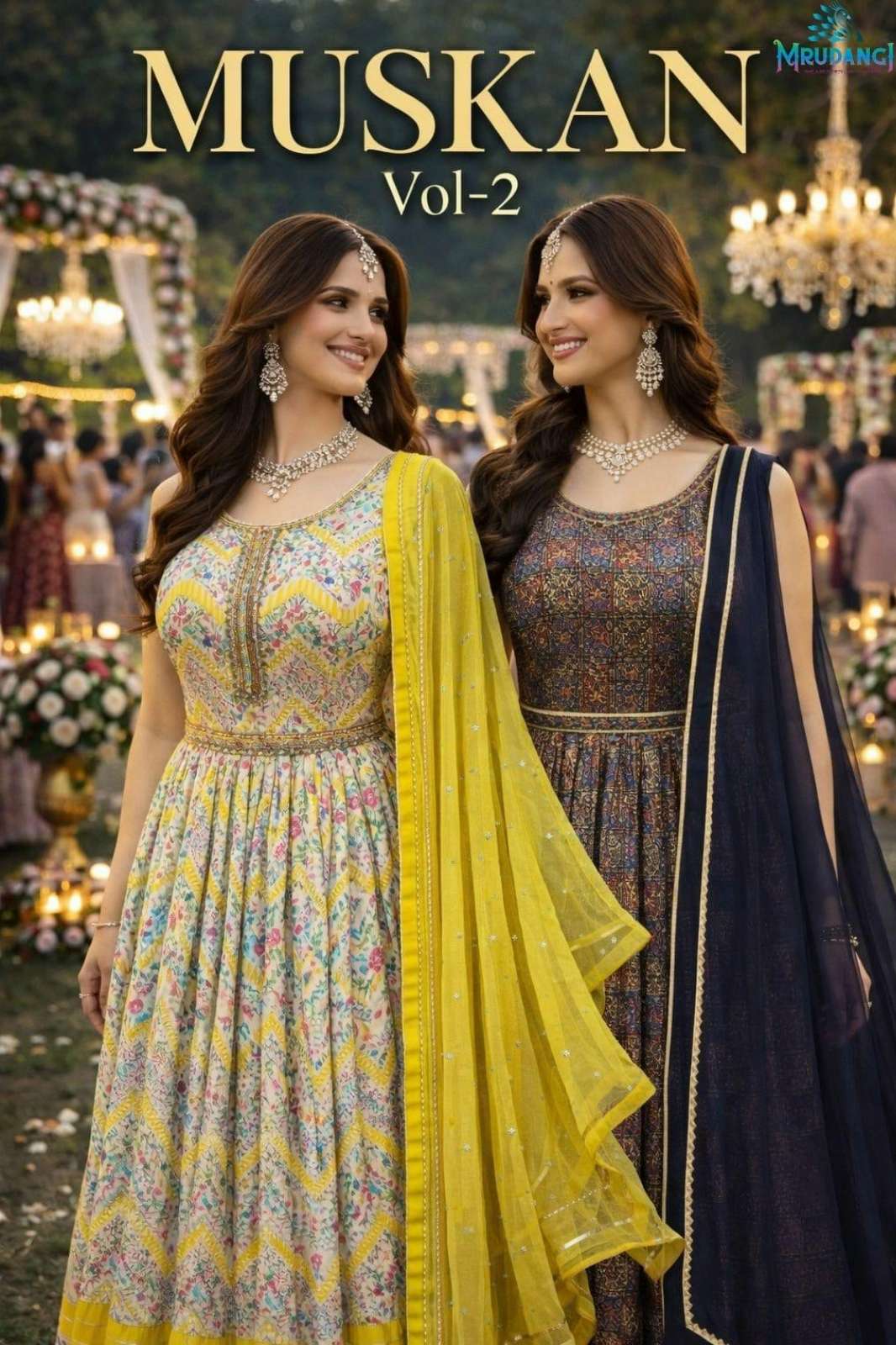 MRUDANGI PRESENT MUSKAN VOL 2 PREMIUM REAL SOFT DOLA SILK SUIT COLLECTION