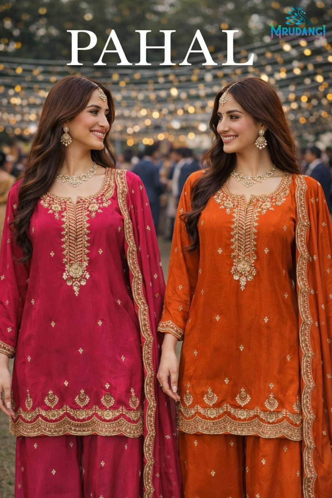 MRUDANGI PRESENT PAHAL REAL PREMIUM VISCOUS EMBROIDERED PLAZZO SUIT