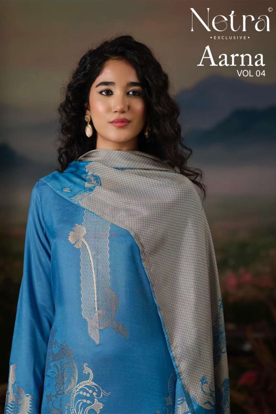 NETRA AARNA VOL 04 PURE BEMBERG MUSLIN JACQUARD SALWAR SUIT