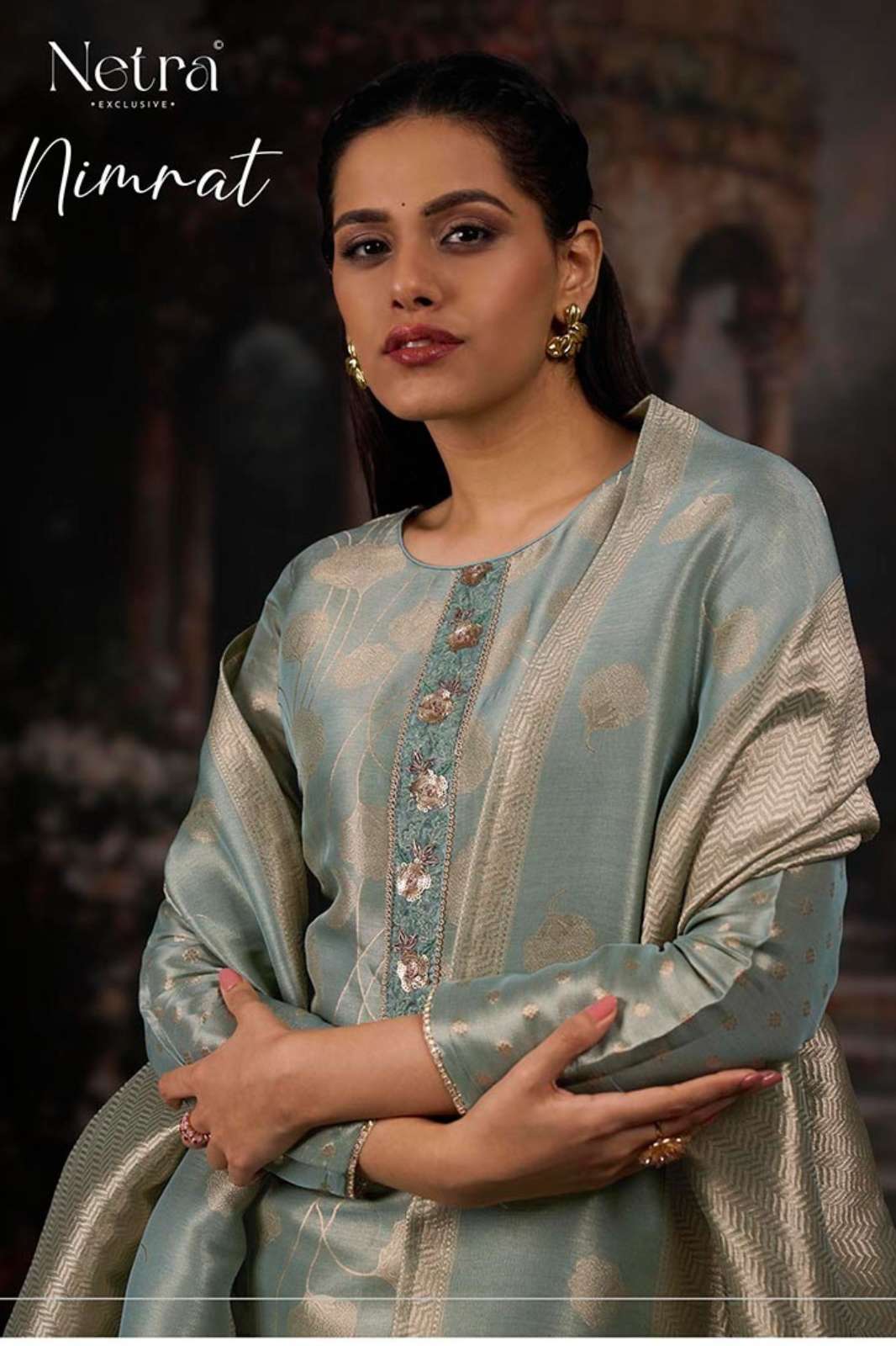 NETRA NIMRAT PREMIUM BEMBERG SILK JIRAFFE JACQUARD SALWAR SUIT