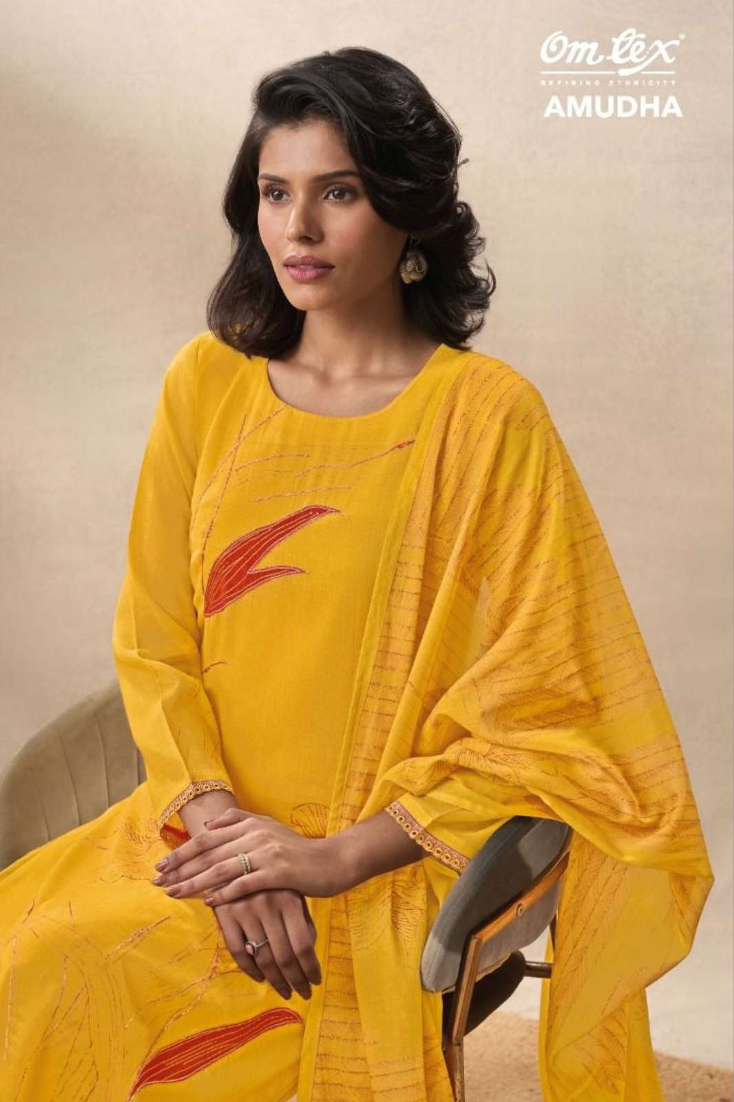 OMTEX AMUDHA 14001 MAL CHANDERI SILK DIGITAL PRINTED EMBROIDERY SALWAR SUIT