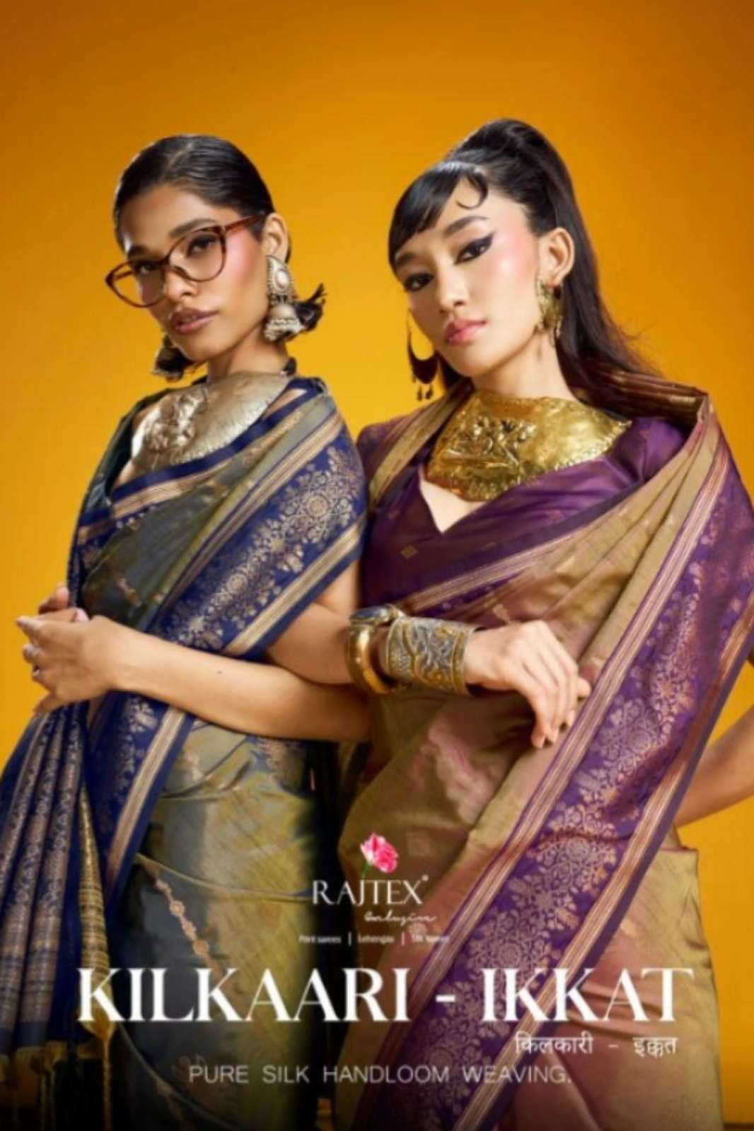 Rajtex Presents Kilkaari Ikkat Pure Silk Handloom Weaving Saree Collection for Resellers 
