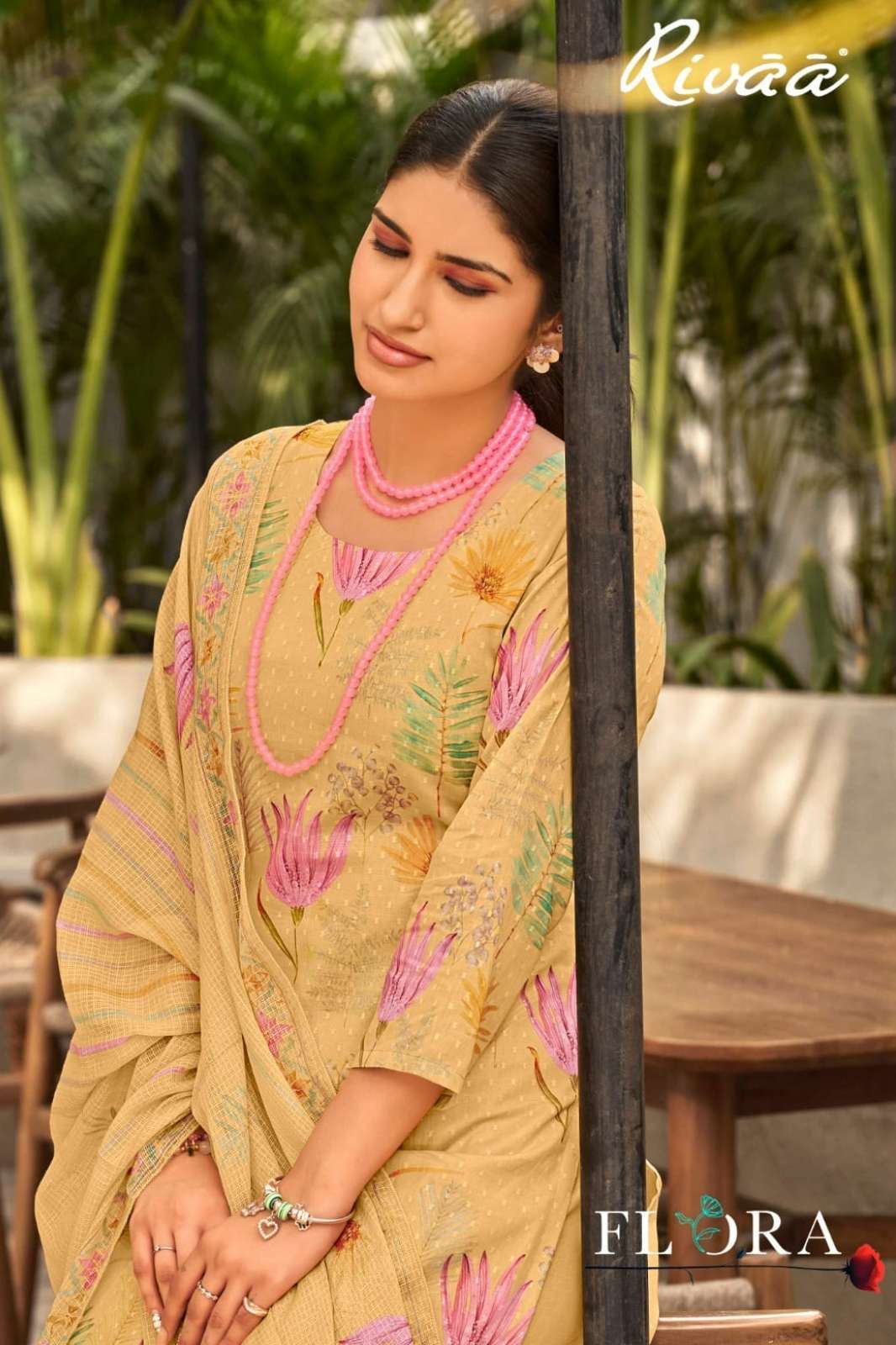 RIVAA Flora PURE COTTON JAQUARD BUTTI DIGITAL PRINTED SALWAR SUIT