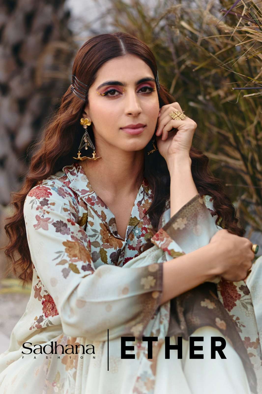 SADHANA FASHION ETHER Pure Bemberg Musline Silk Digital print With Heavy khatli work suit 