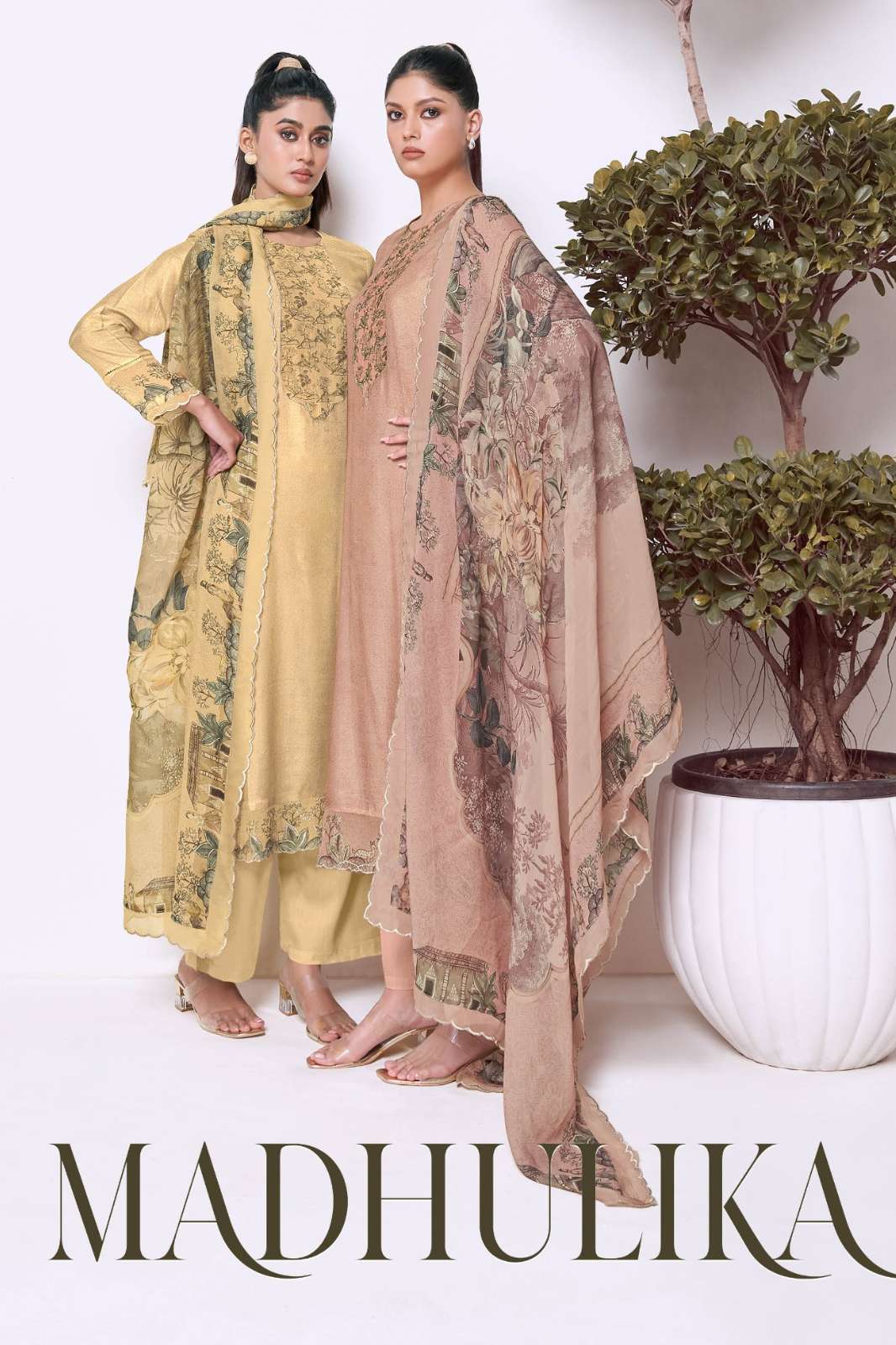 SAHIBA MADHULIKA PURE BEMBERG SILK DYED DESIGNER SALWAR SUIT