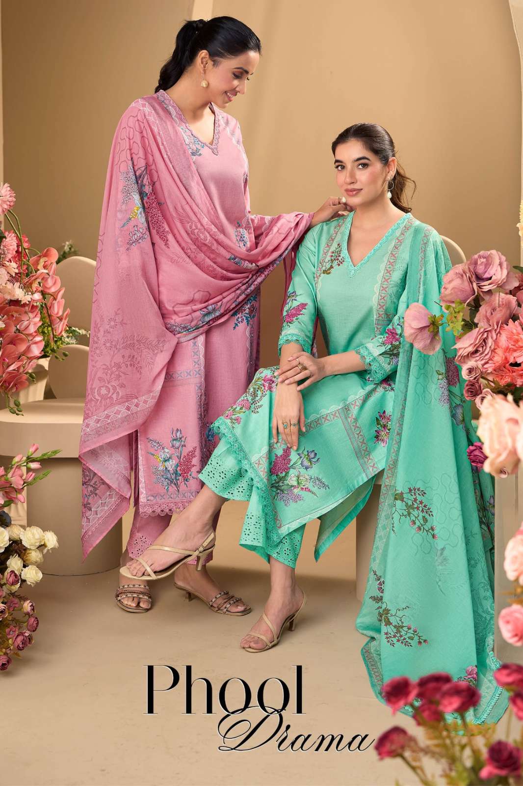 SAHIBA Phool Drama PURE COTTON DIGITAL PRINTED SALWAR SUIT 