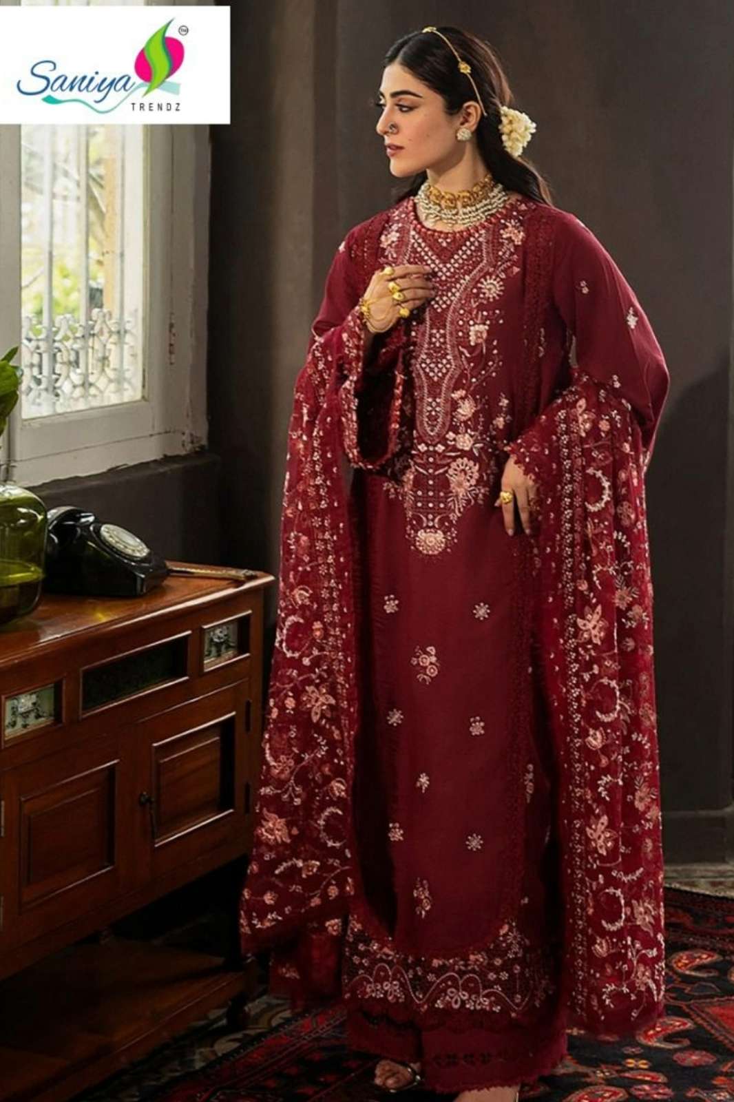 SANIYA TRENDZ KAHF PREMIUM VOL 1 COTTON EMBROIDERED PAKISTANI SUIT