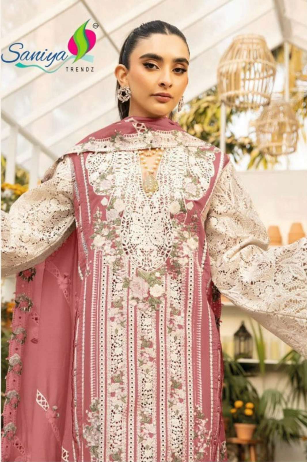 SANIYA TRENDZ OMBRE VOL 05 5001 COTTON SUIT WITH CHIKANKARI EMBROIDERERY