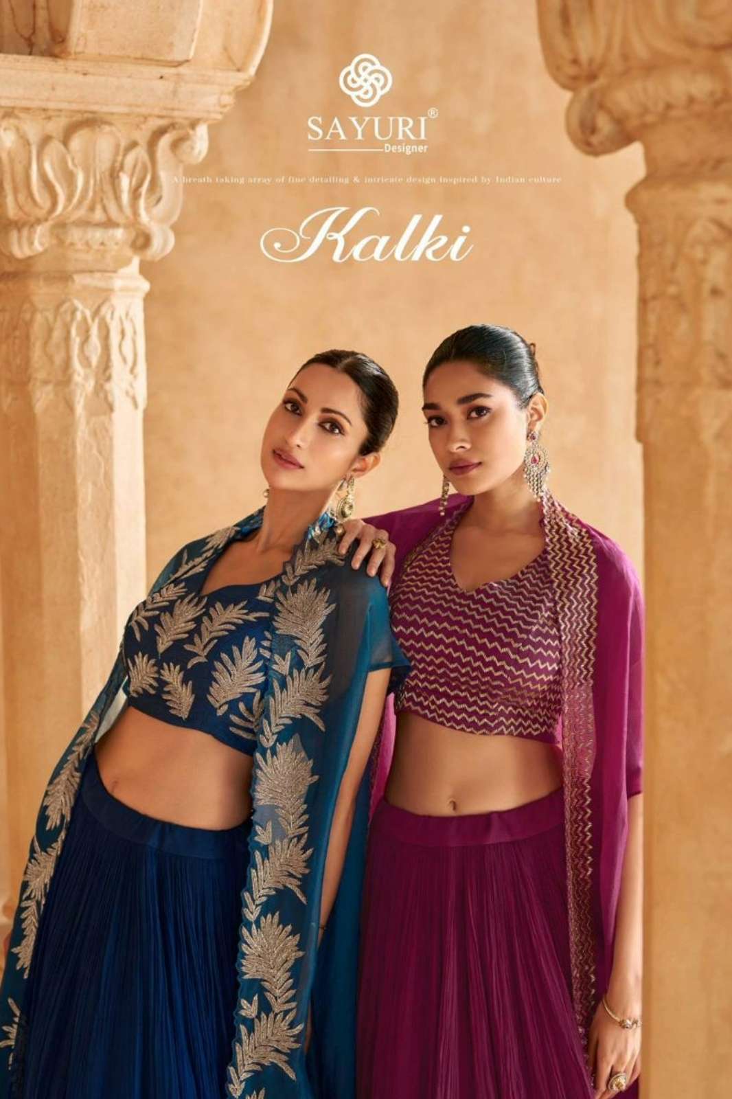 SAYURI DESIGNER SAMIRA REAL PREMIUM CHINON SILK EMBROIDERED PLAZZO SUIT 