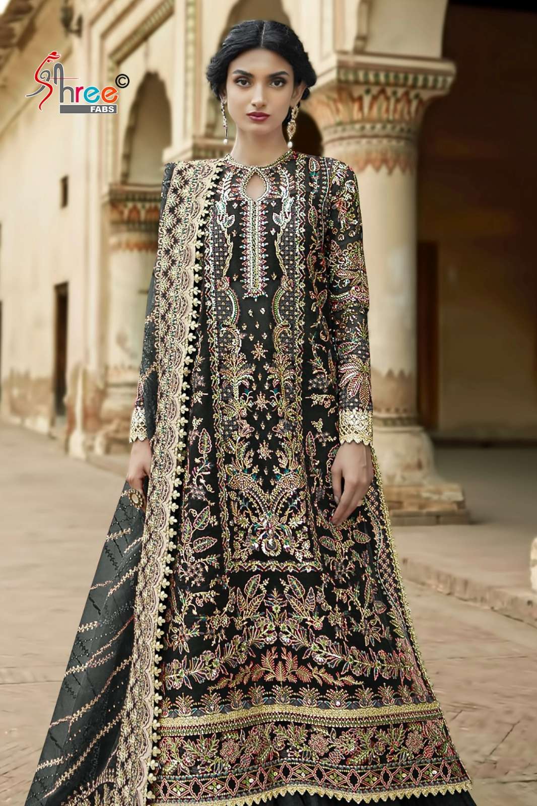 Shree Fab K 5098 Heavy Embroidered Faux Georgette Pakistani Suit