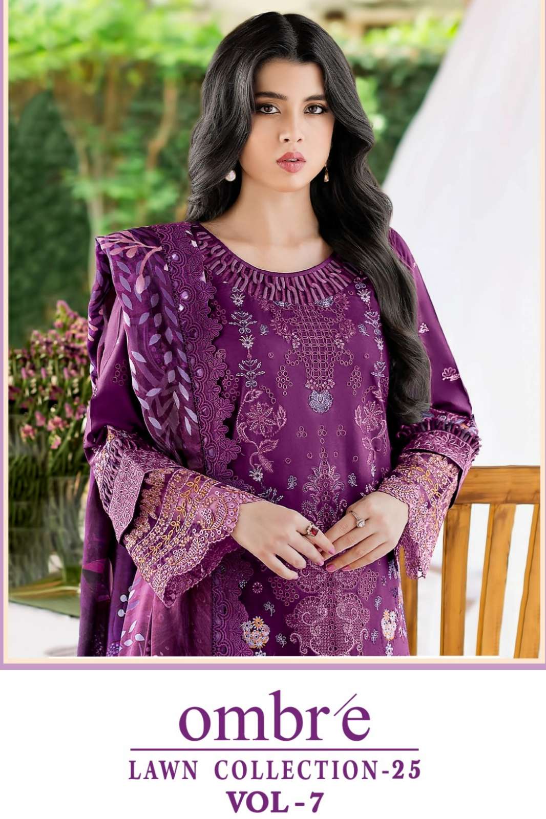 SHREE OMBRE LAWN COLLECTION VOL 7 pure cotton with heavy embroidery 