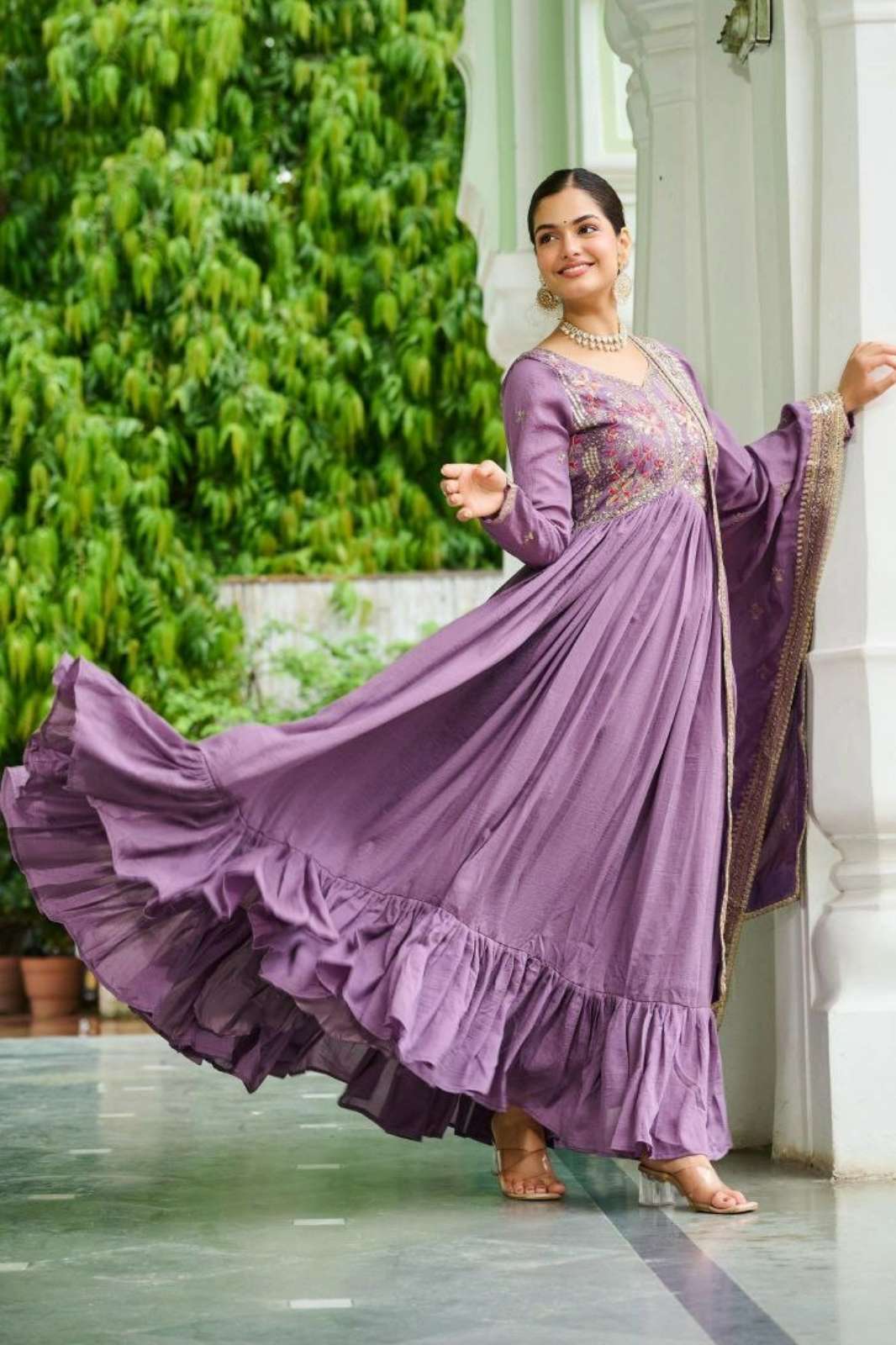 SHRI BALAJI 20925 Ready to wear Vichitra Silk with Rich Embroidered Zari & Thread work Suit