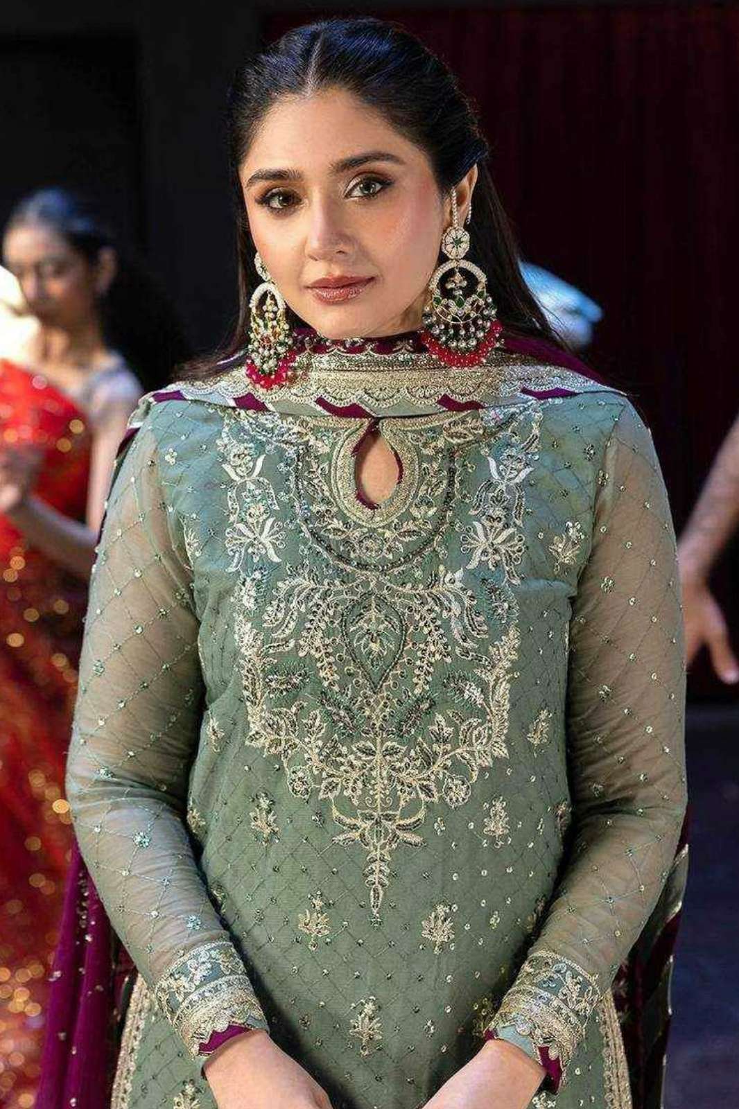 SHRI BALAJI 20926 Ready to wear FAUX GEORGETTE EMBROIDERY WORK SUIT 