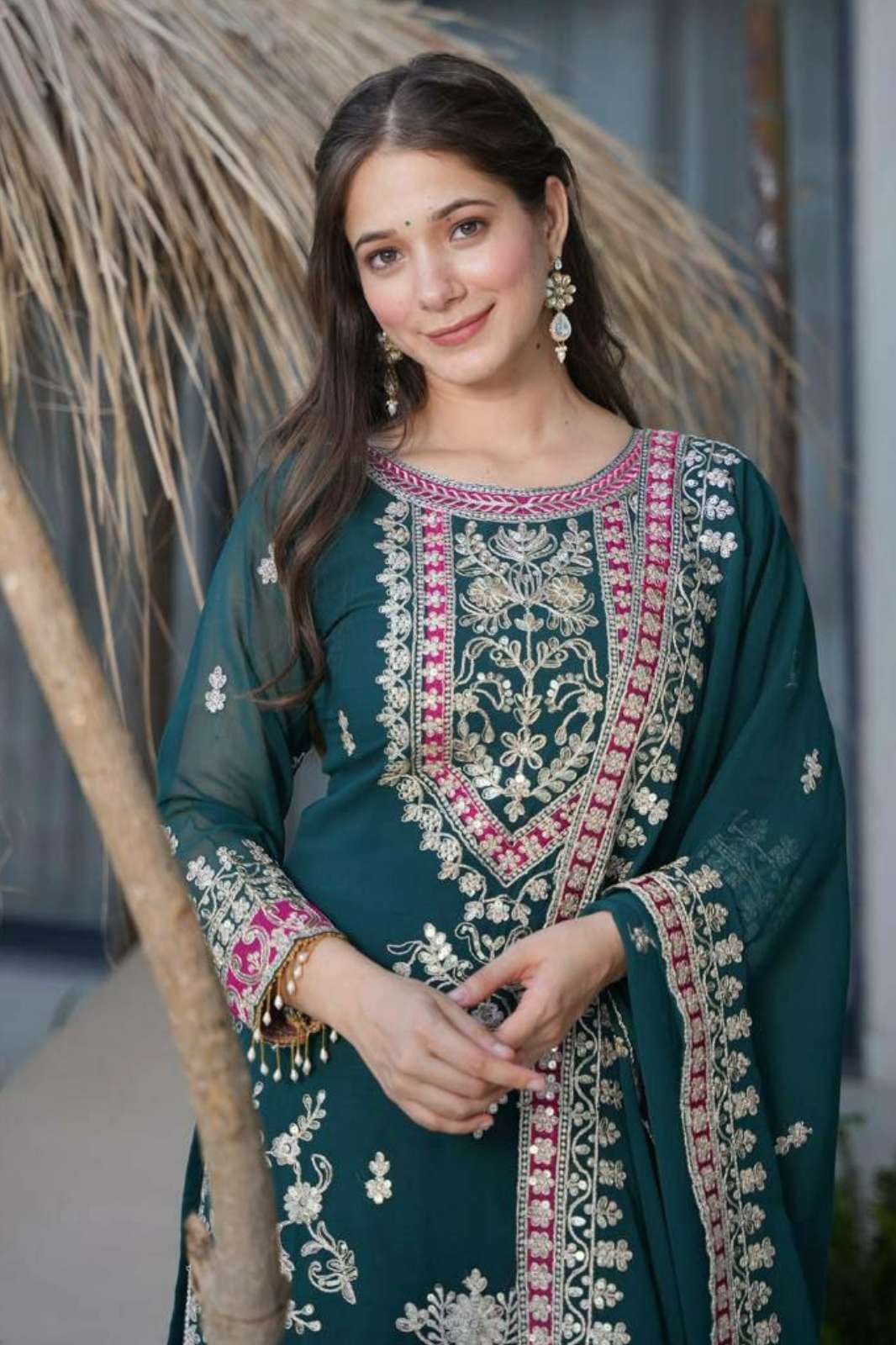 SHRI BALAJI 20940 Ready to wear FAUX GEORGETTE SEQUENCE EMBROIDERED SUIT