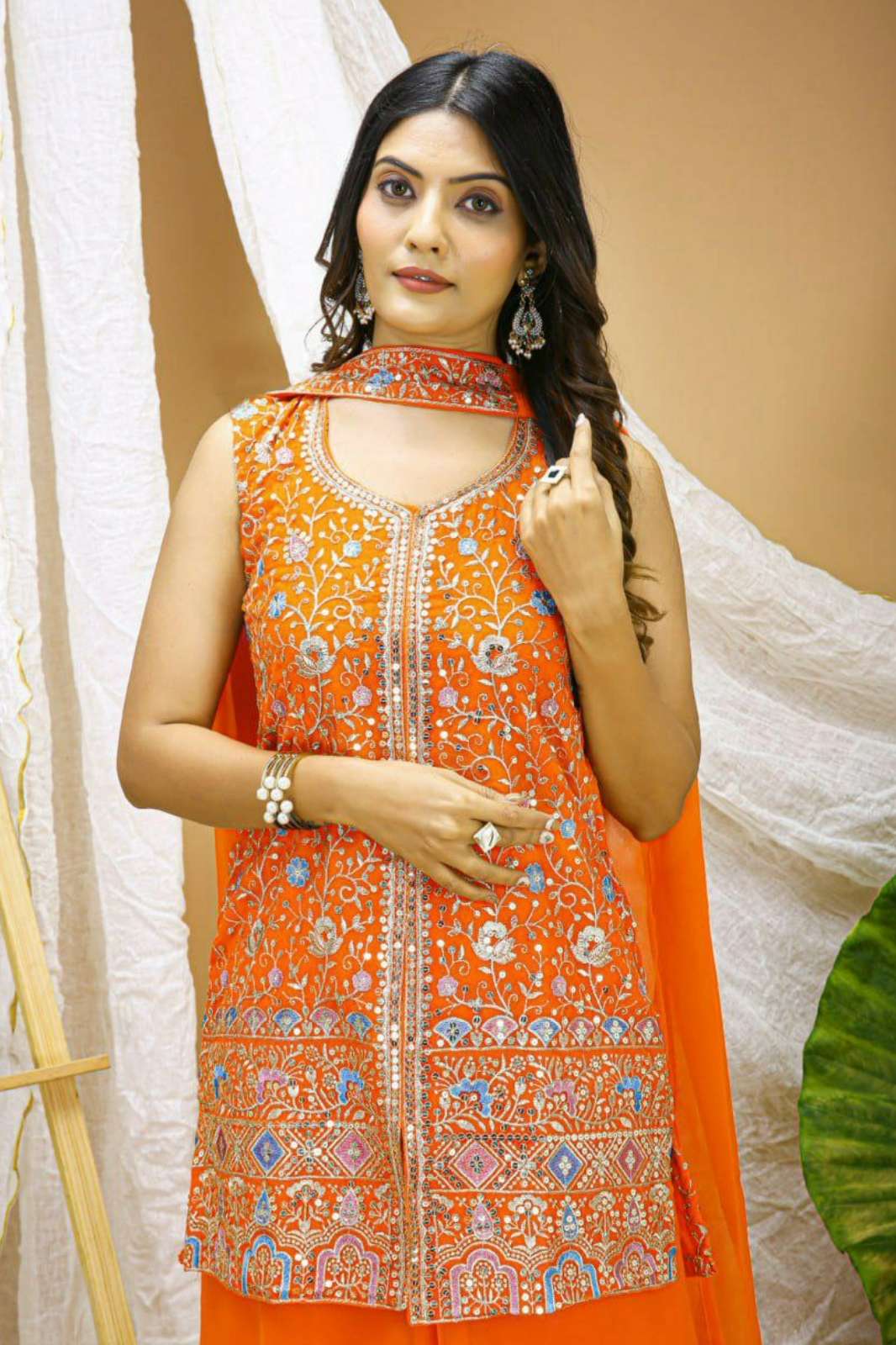 SHRI BALAJI DV 25460 Ready to wear Georgette Sequence Embroidery Work Plazzo Suit 