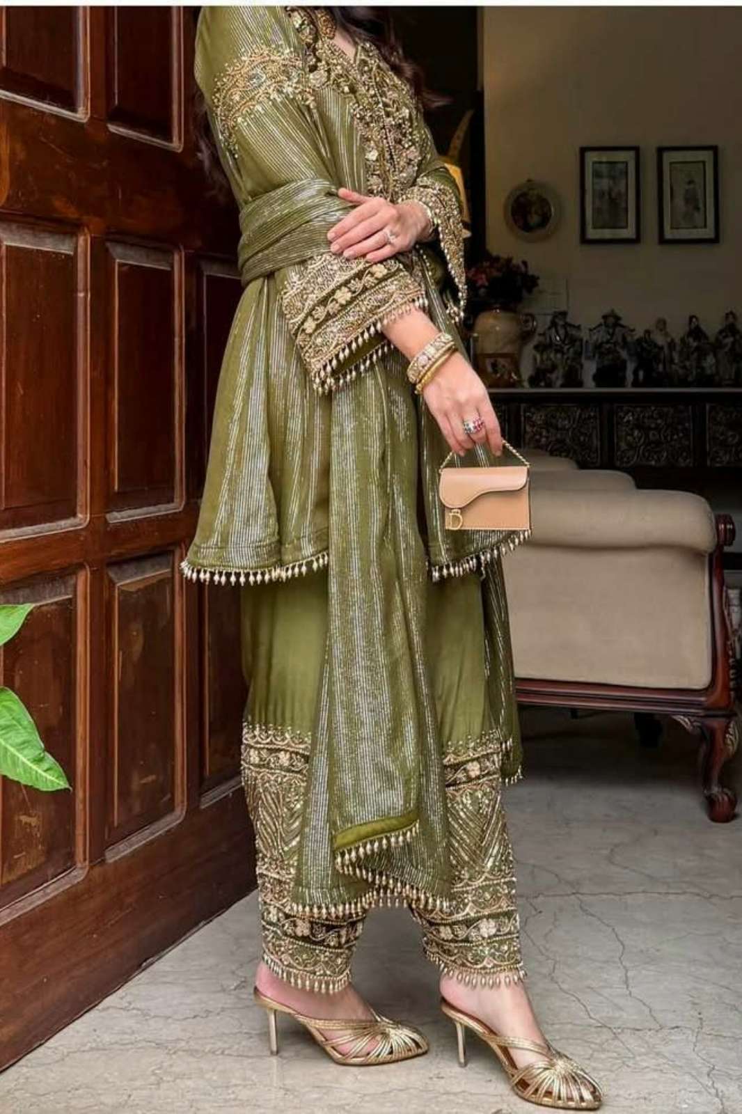 SHRI BALAJI DV 25465 Ready to wear NYLON FABRIC HEAVY EMBROIDERY SEQUENCE FANCY PATCH WORKED PLAZZO SUIT 