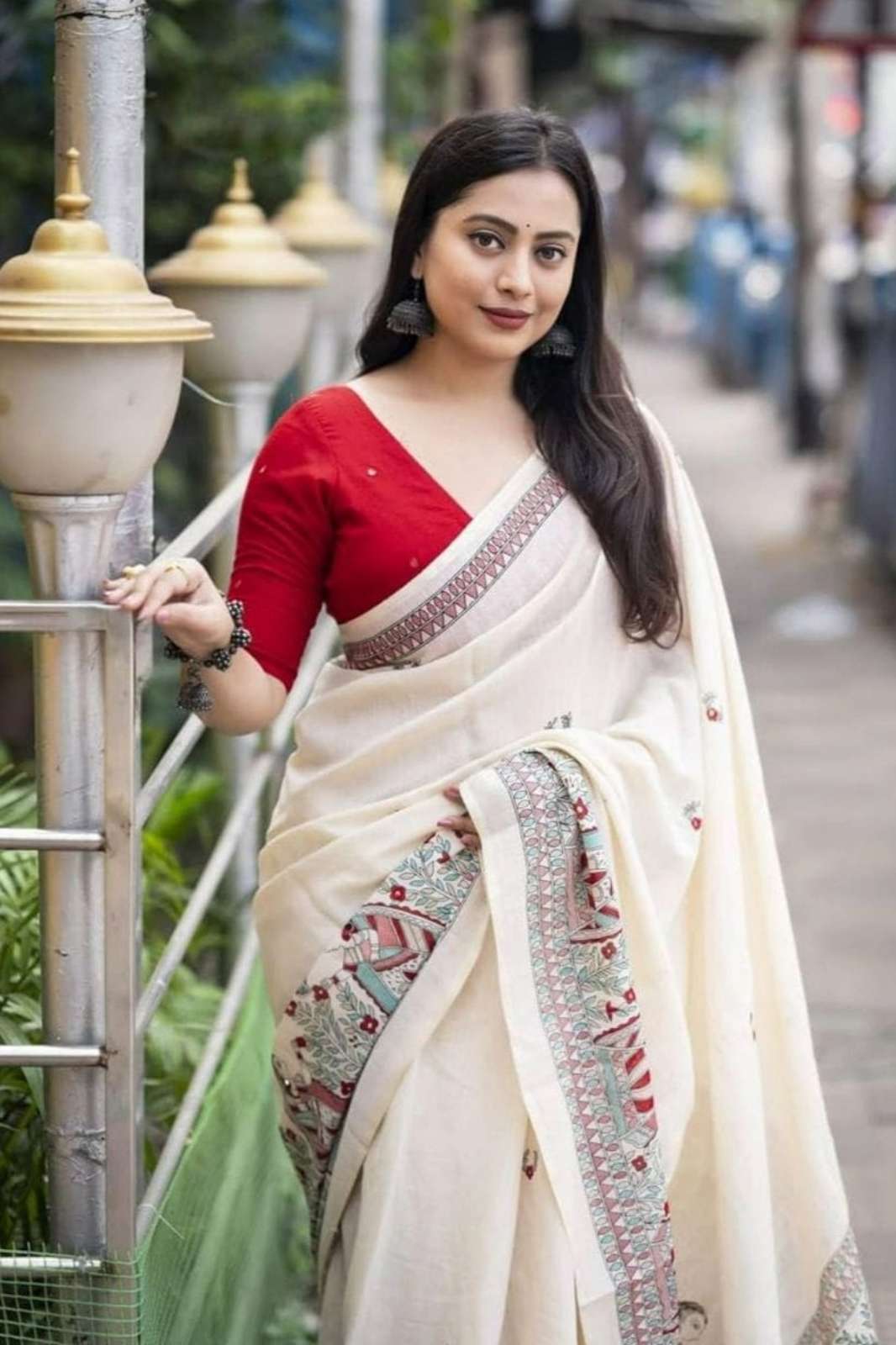 Shri Balaji Emporium 20842 Premium Lilen Cotton Digital Print Saree