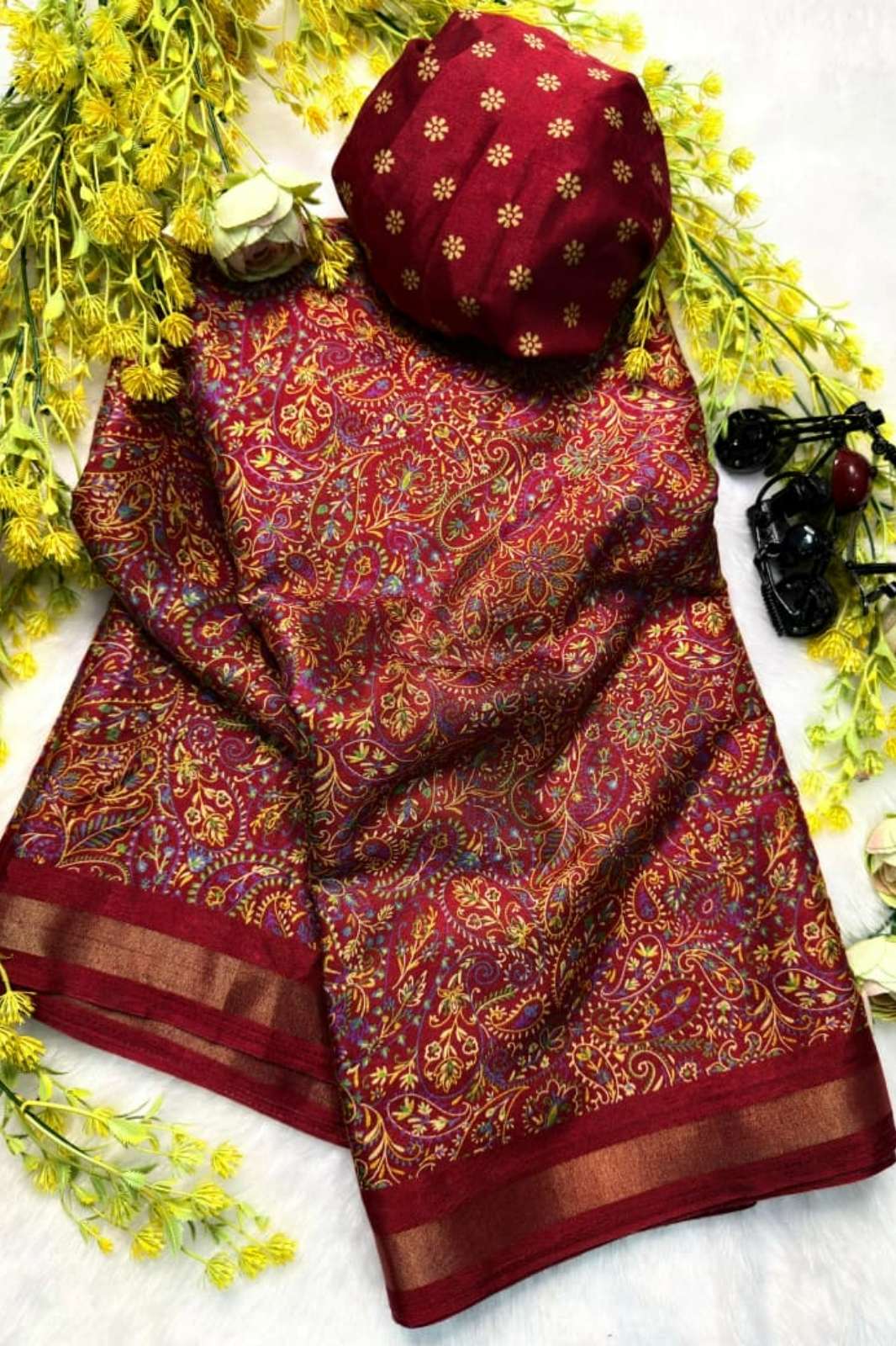 Shri Balaji Emporium 20854 Soft Kashmiri cotton silk sarees with kalamkari design for resellers