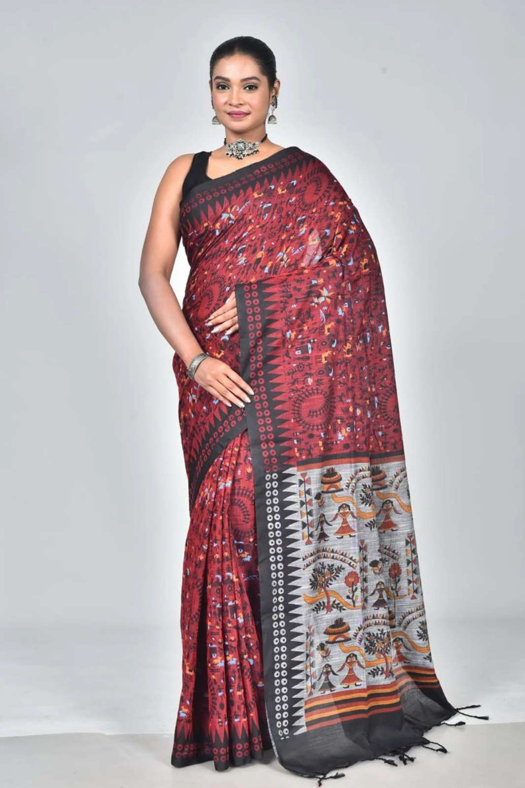Shri Balaji Emporium 20857 Premium Linen Cotton Saree with fine Digital Print for resellers