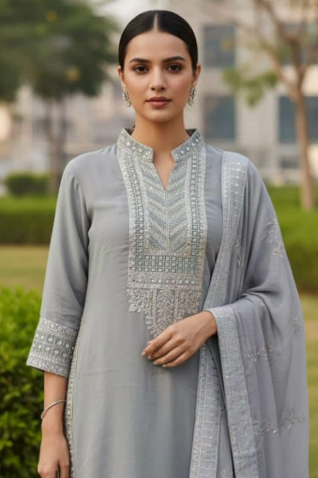 Shri Balaji Emporium 21055 Georgette With Sequence Embroidery and Diamonds Work Suit collection