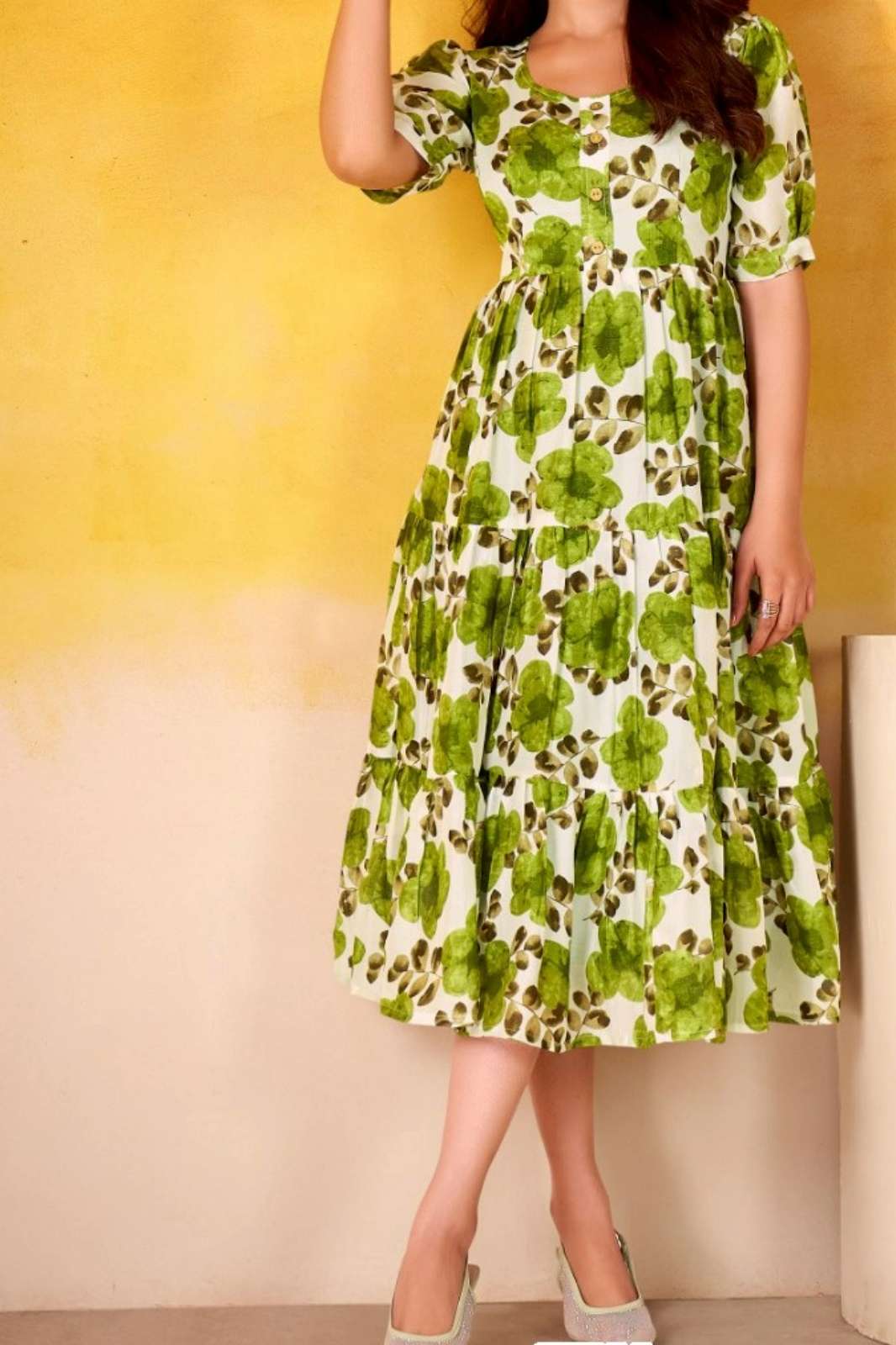 Shri Balaji Emporium 21176 Vicitra Silk digital print dress 