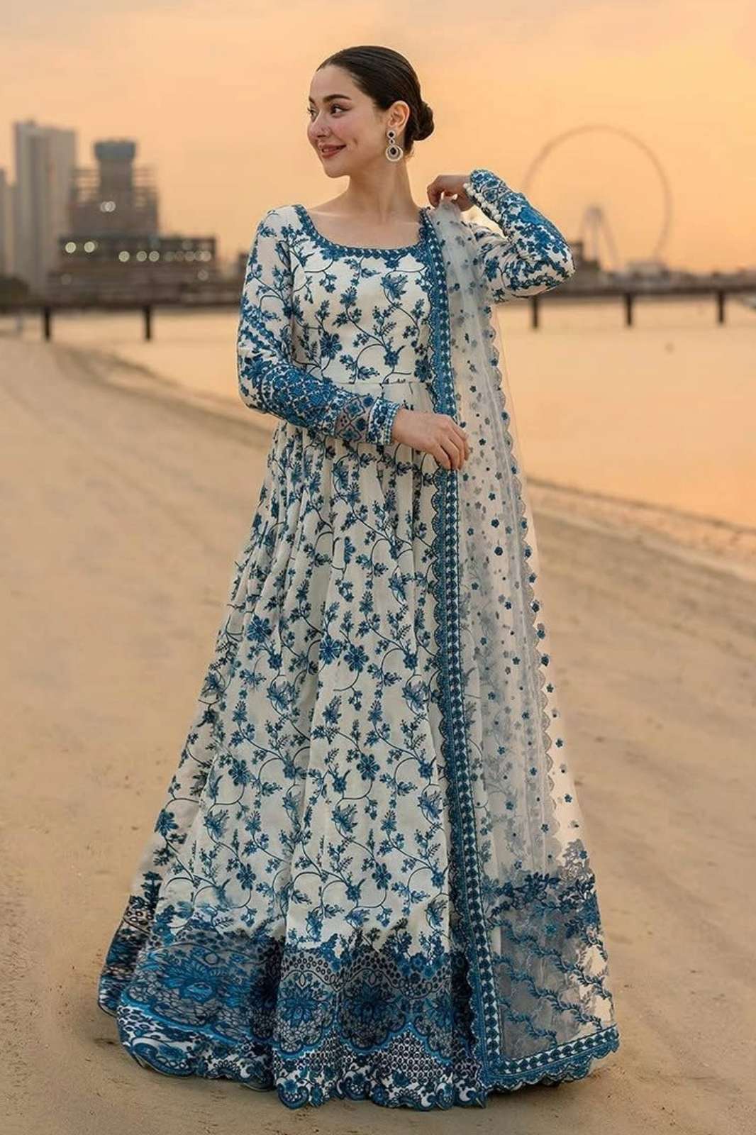 Shri Balaji Emporium 21177 raedy to wear Heavy Faux Georgette Embroidered Gown 