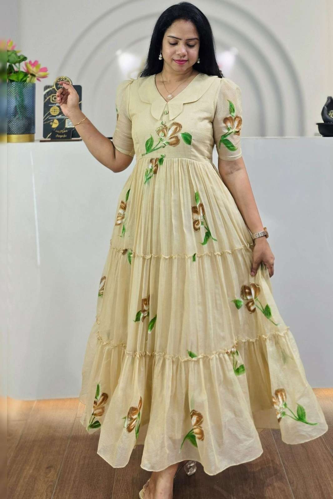 Shri Balaji Emporium 21197 SHIRT STYLE DRESS Faux georgette printed dress