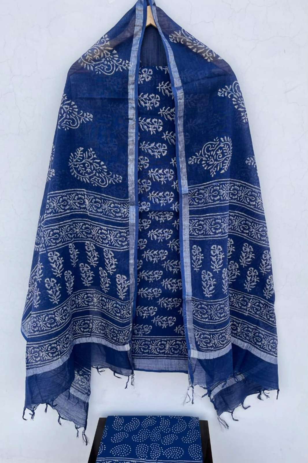 Shri Balaji Emporium 21352 Presents Exclusive collection of Hand Block Printed Linen Cotton Suits 