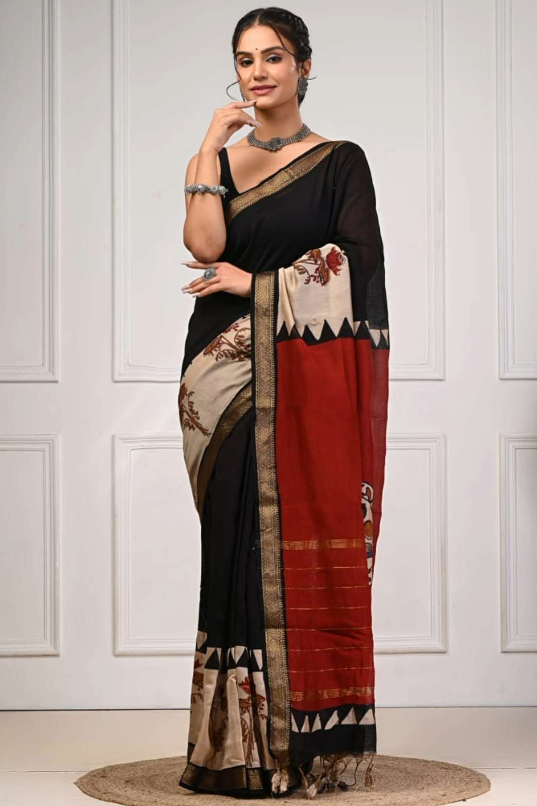 Shri Balaji Emporium 21353 Presents Exclusive Hand block printed Maheswari silk saree collection
