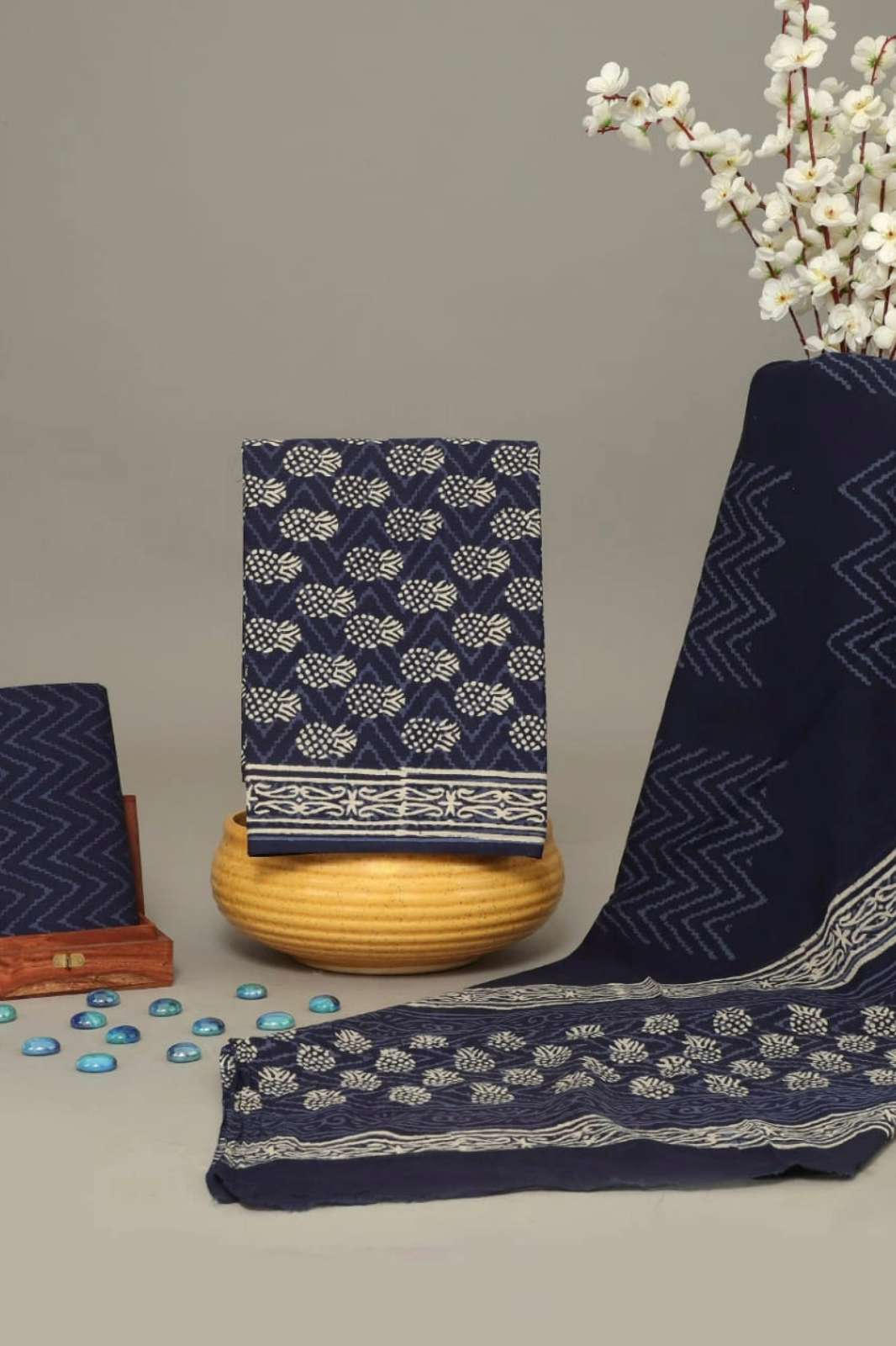 Shri Balaji Emporium 21355 Presents Bagru Hand Block Printed Cotton suit collection