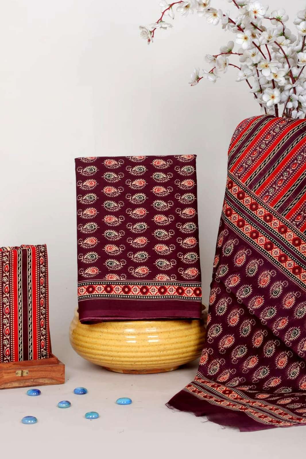 Shri Balaji Emporium 21355 Presents Bagru Hand Block Printed Cotton suit collection