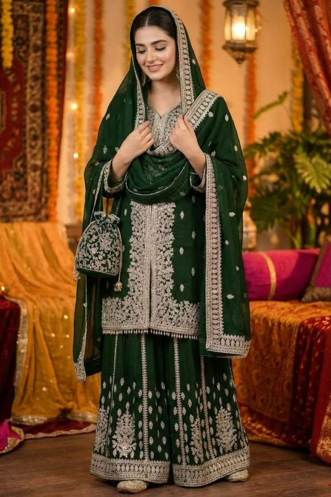 Shri Balaji Emporium 25530 READY TO WEAR HEAVY SEQUINS WORKED FAUX GEORGETTE SUIT 