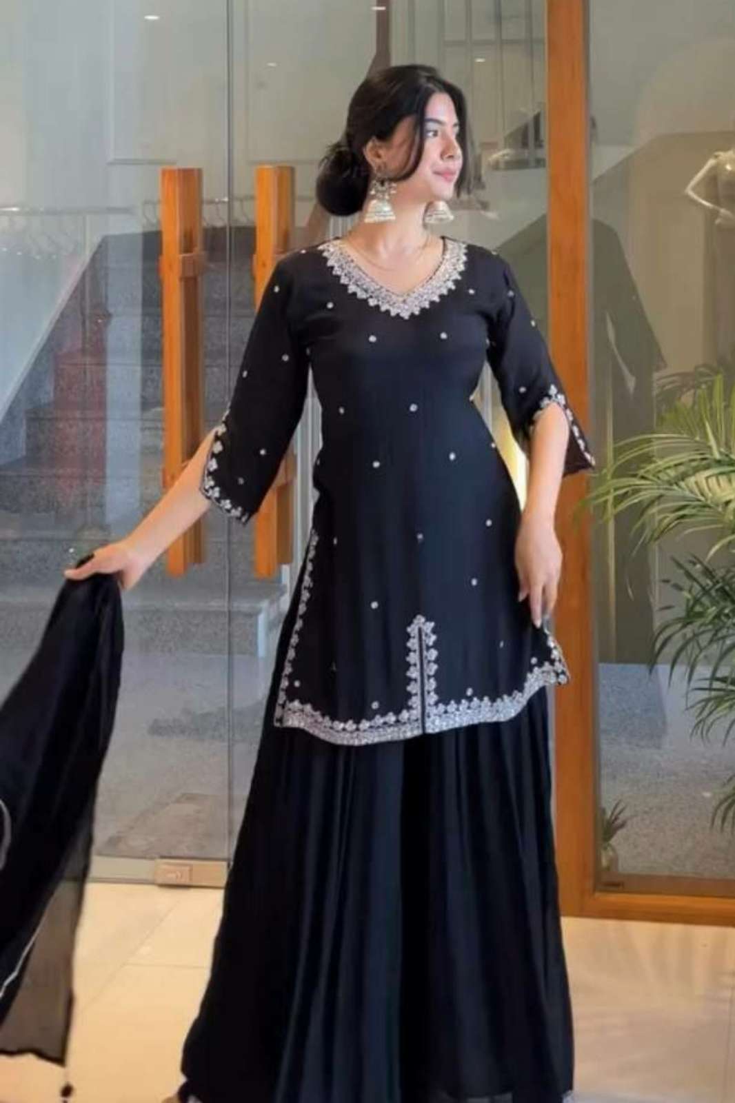 Shri Balaji Emporium 25537 ready to wear Heavy Fox Georgette Embroidered Coding & Sequins Work Suit 