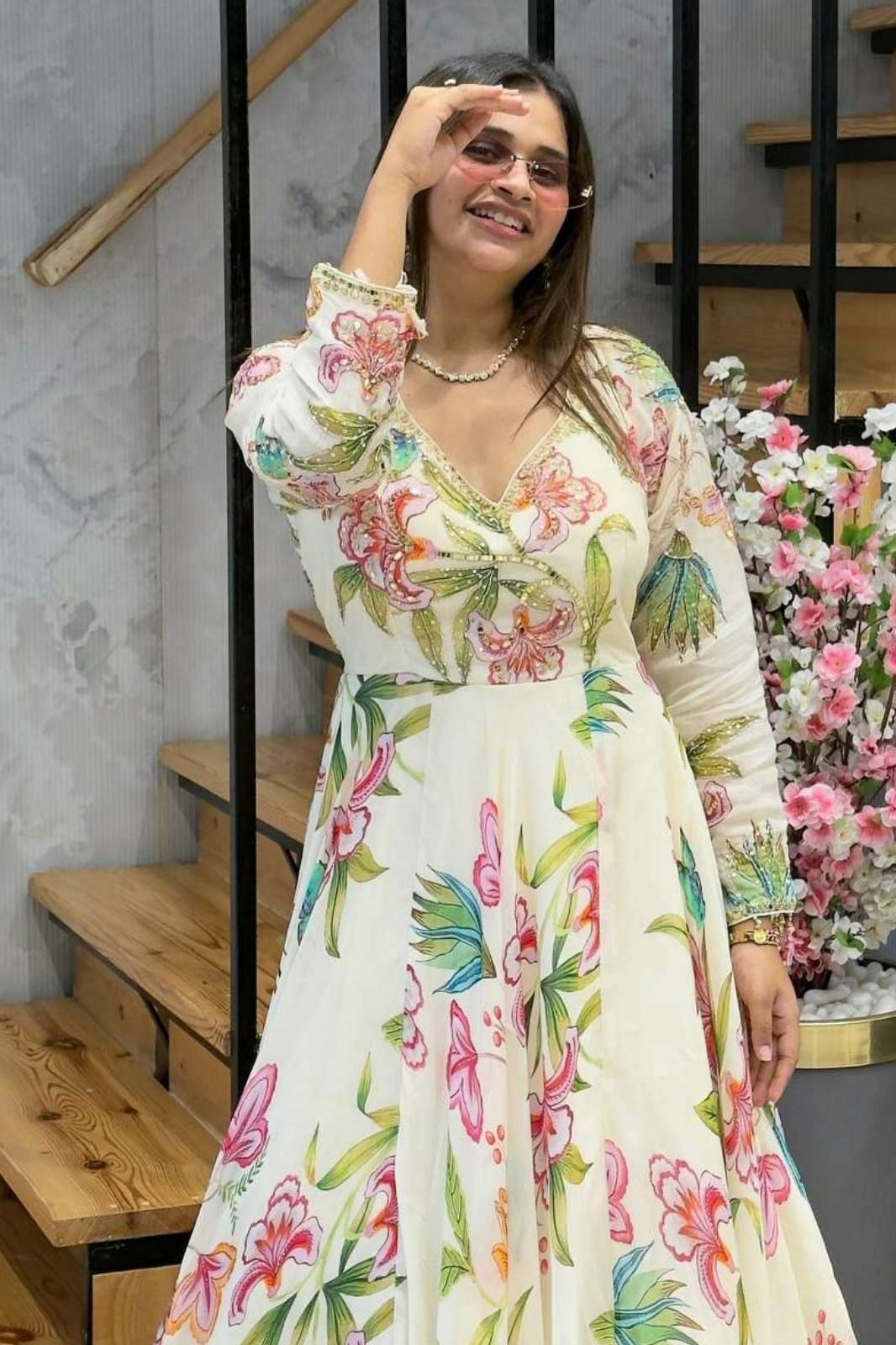 Shri Balaji Emporium 25547 READY TO WEAR DIGITAL PRINTED FAUX GEOORGETTE  DRESS