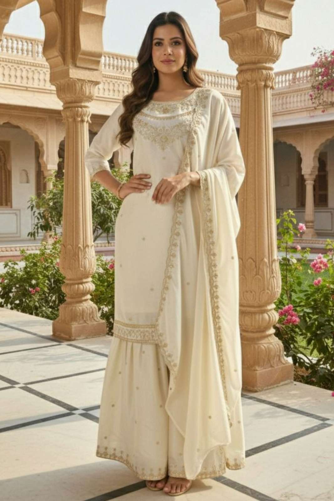 Shri Balaji Emporium 25549 ready to wear Fendi fabric Suit with heavy embroidery work 