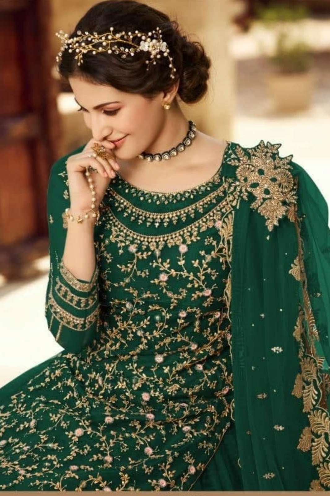 Shri Balaji Emporium Glossy Simar Amyra Shaivi 15030 Colors Soft Net Embroidered Work Suit